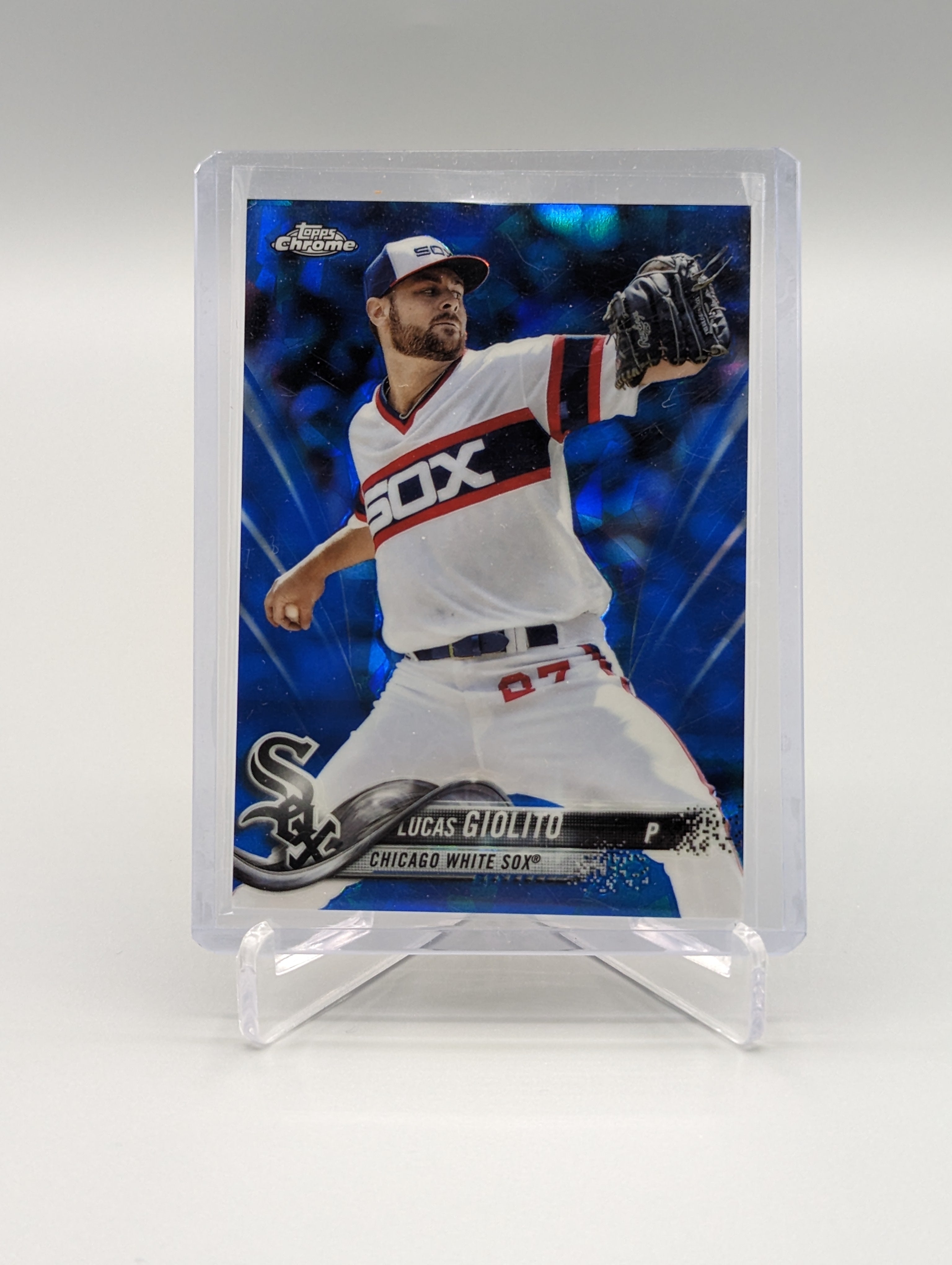 2018 Topps Chrome Sapphire #605 Lucas Giolito White Sox
