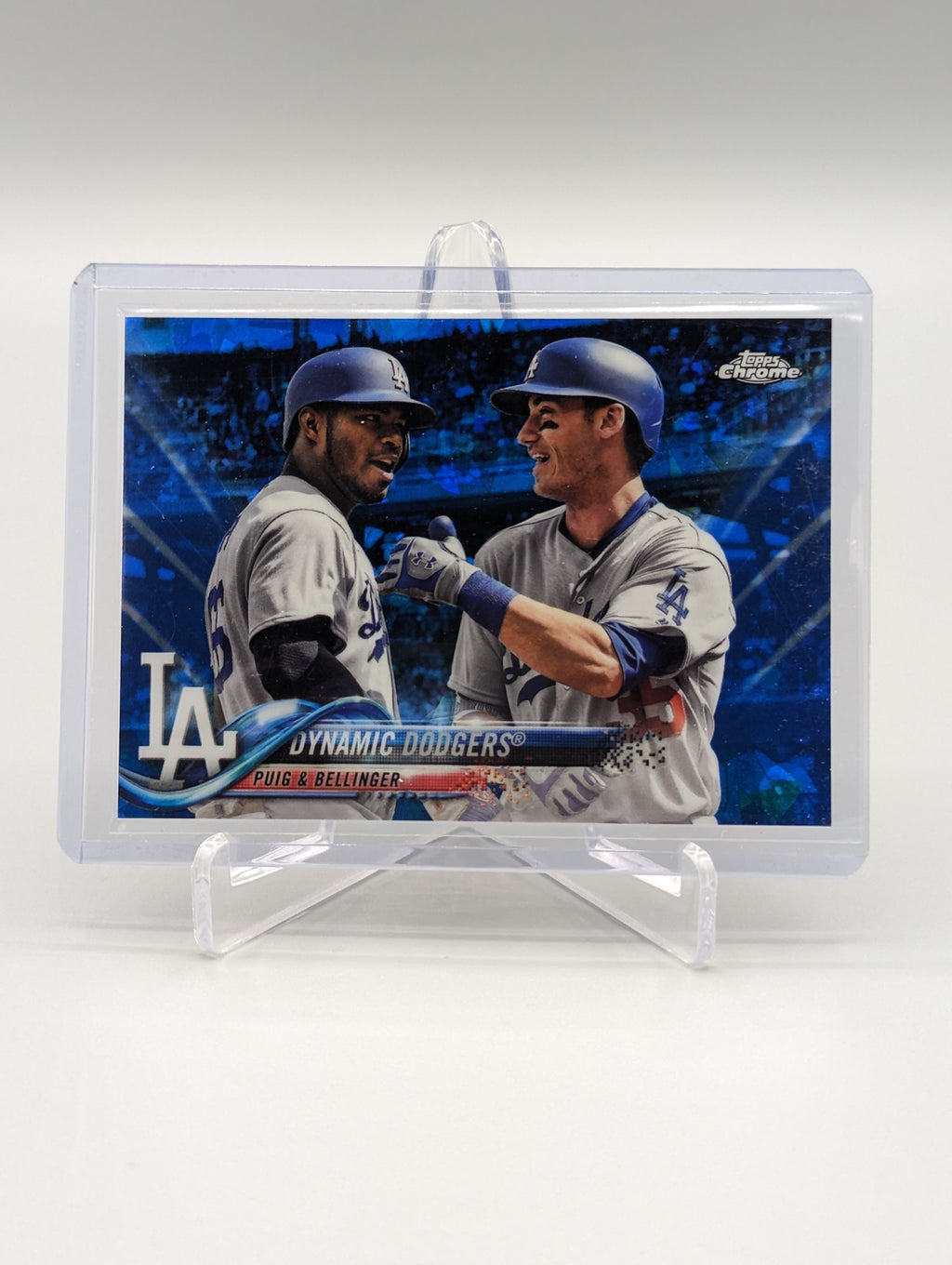 2018 Topps Chrome Sapphire #364 Dynamic Dodgers Puig/Bellinger Dodgers