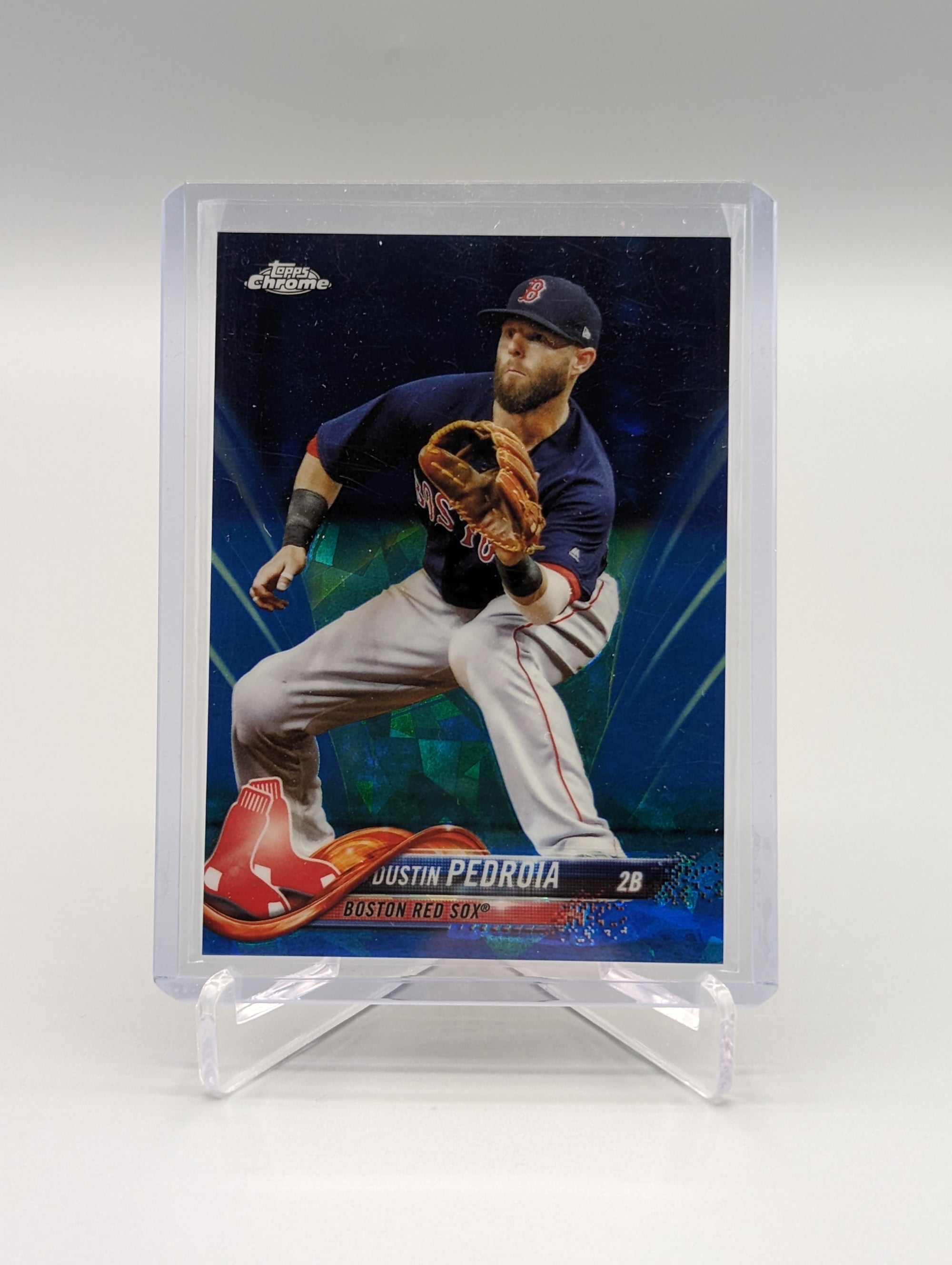 2018 Topps Chrome Sapphire #439 Dustin Pedroia Red Sox