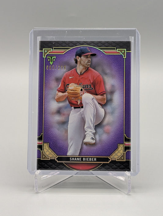 2022 Topps Triple Threads Amethyst #Shane Bieber Guardians #/299