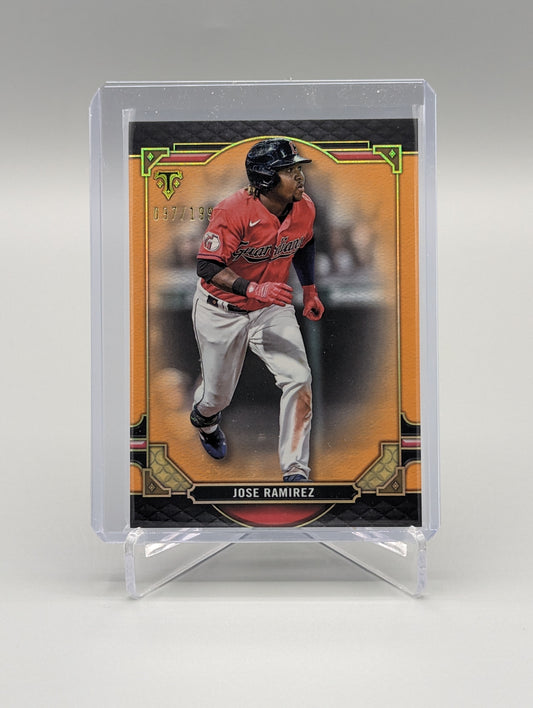 2022 Topps Triple Threads Amber #85 Jose Ramirez Guardians #/199