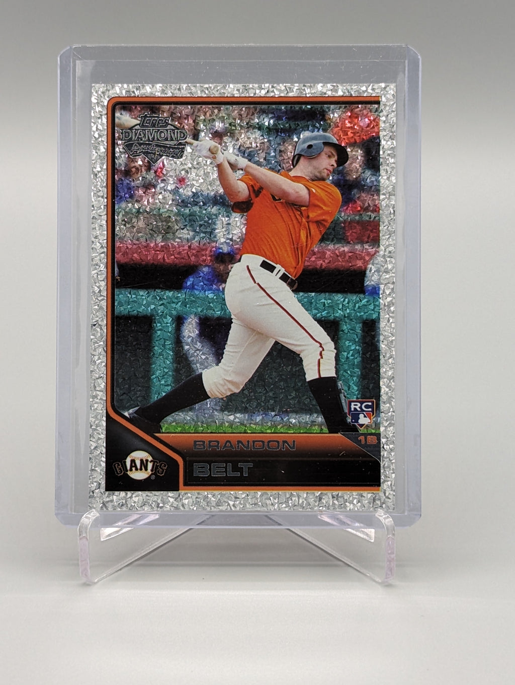 2011 Topps Lineage Diamond Anniversary Platinum Refractor #162 Brandon Belt Giants