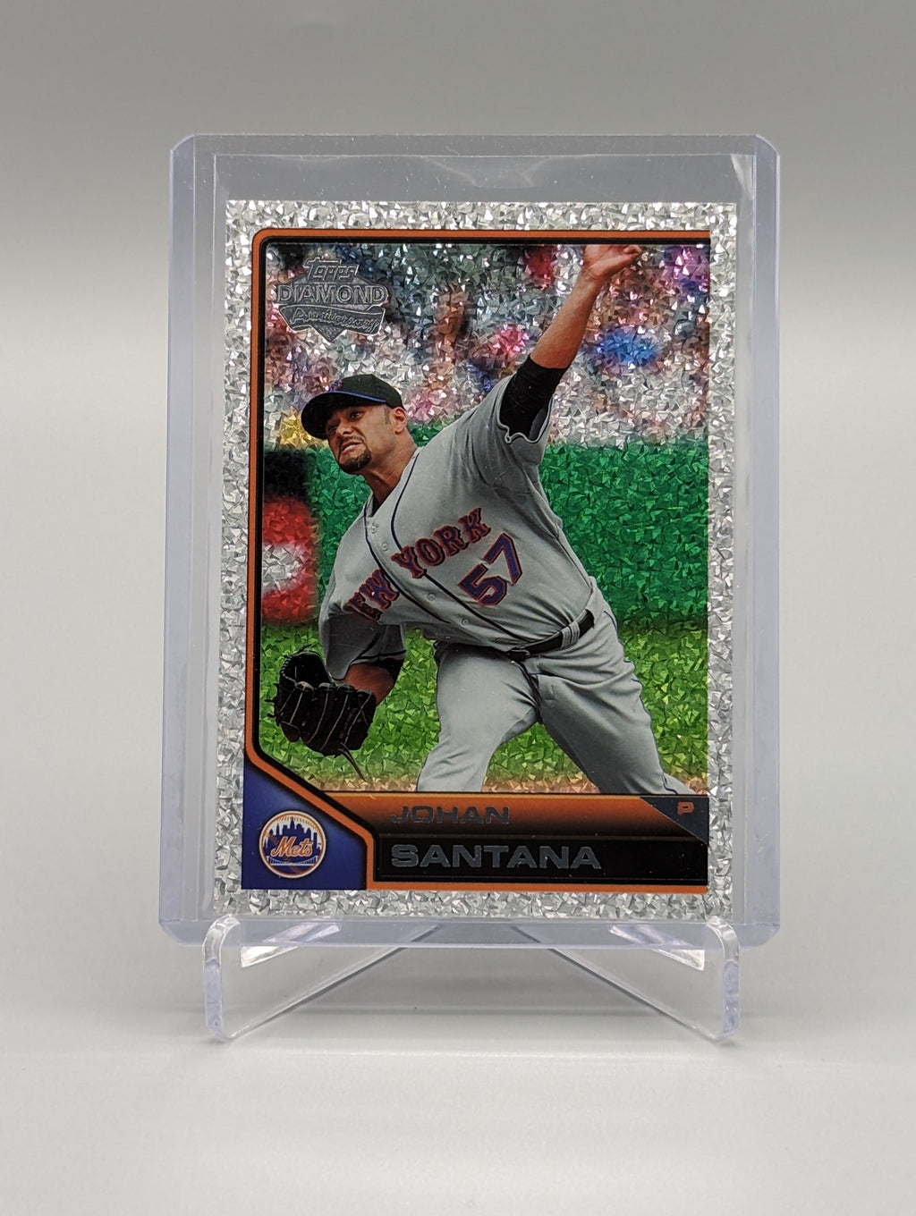 2011 Topps Lineage Diamond Anniversary Platinum Refractor #22 Johan Santana Mets