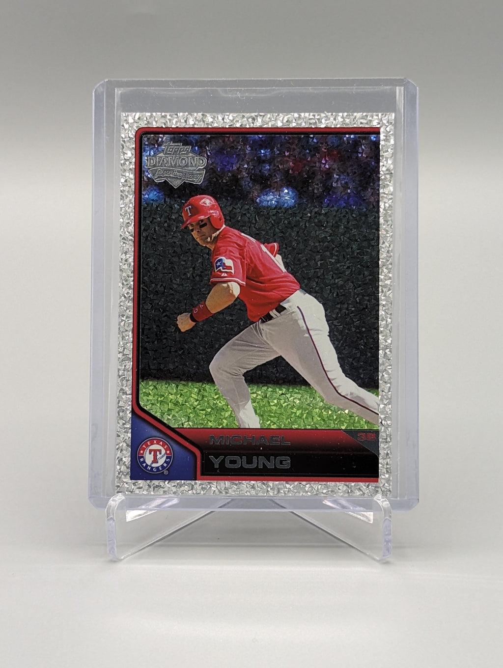2011 Topps Lineage Diamond Anniversary Platinum Refractor #36 Michael Young Rangers