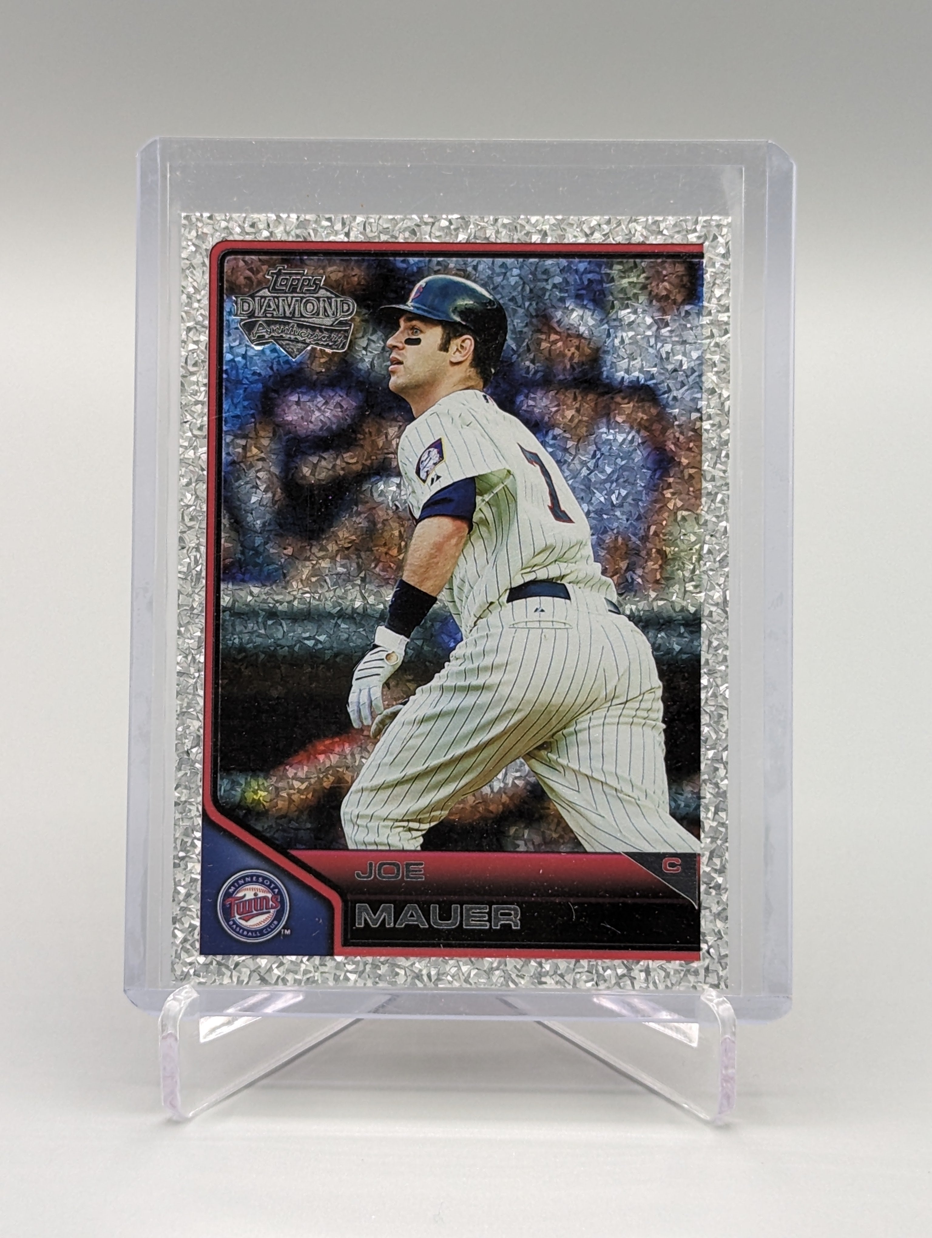 2011 Topps Lineage Diamond Anniversary Platinum Refractor #130 Joe Mauer Twins