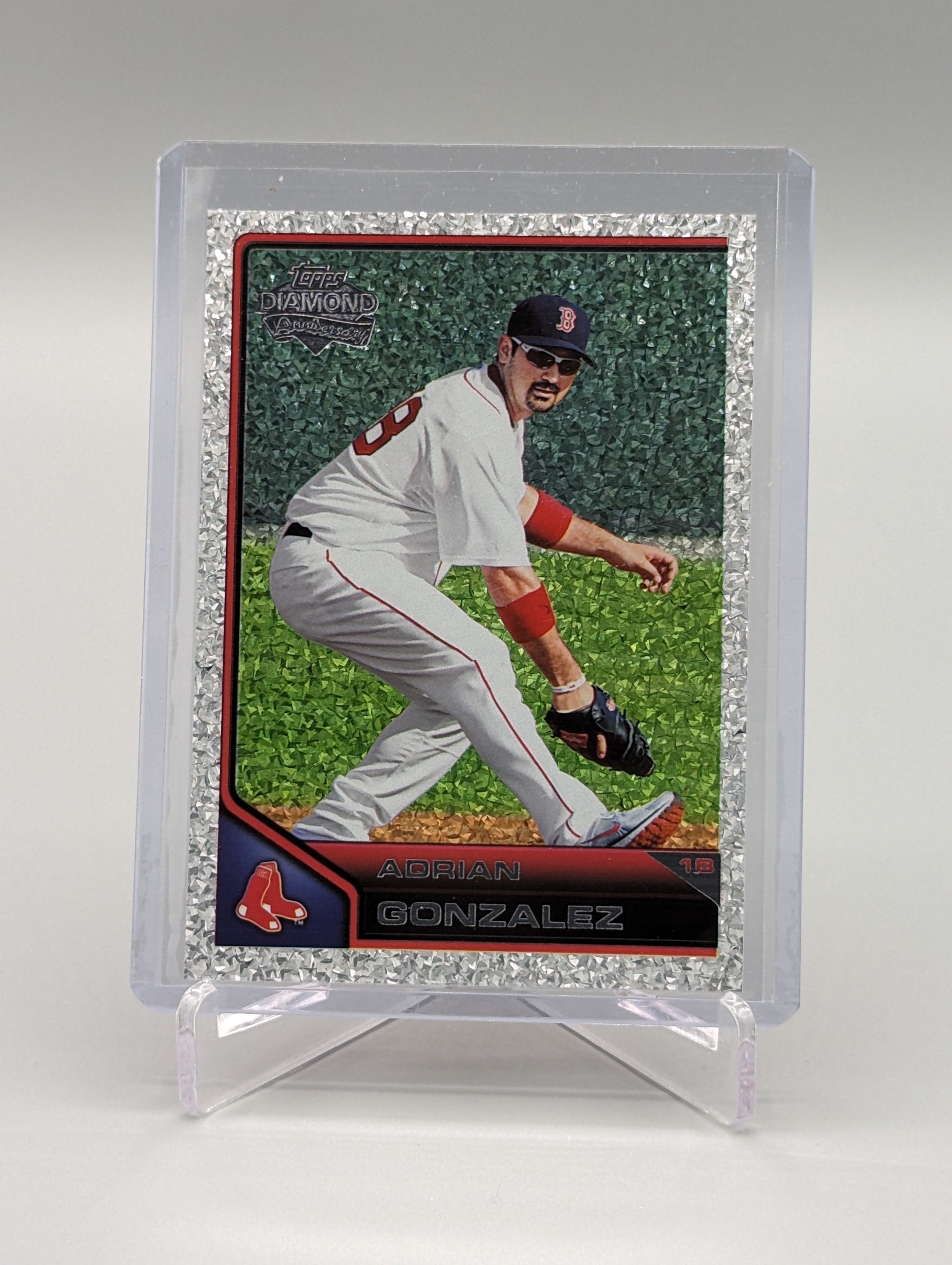 2011 Topps Lineage Diamond Anniversary Platinum Refractor #145 Adrian Gonzalez Red Sox