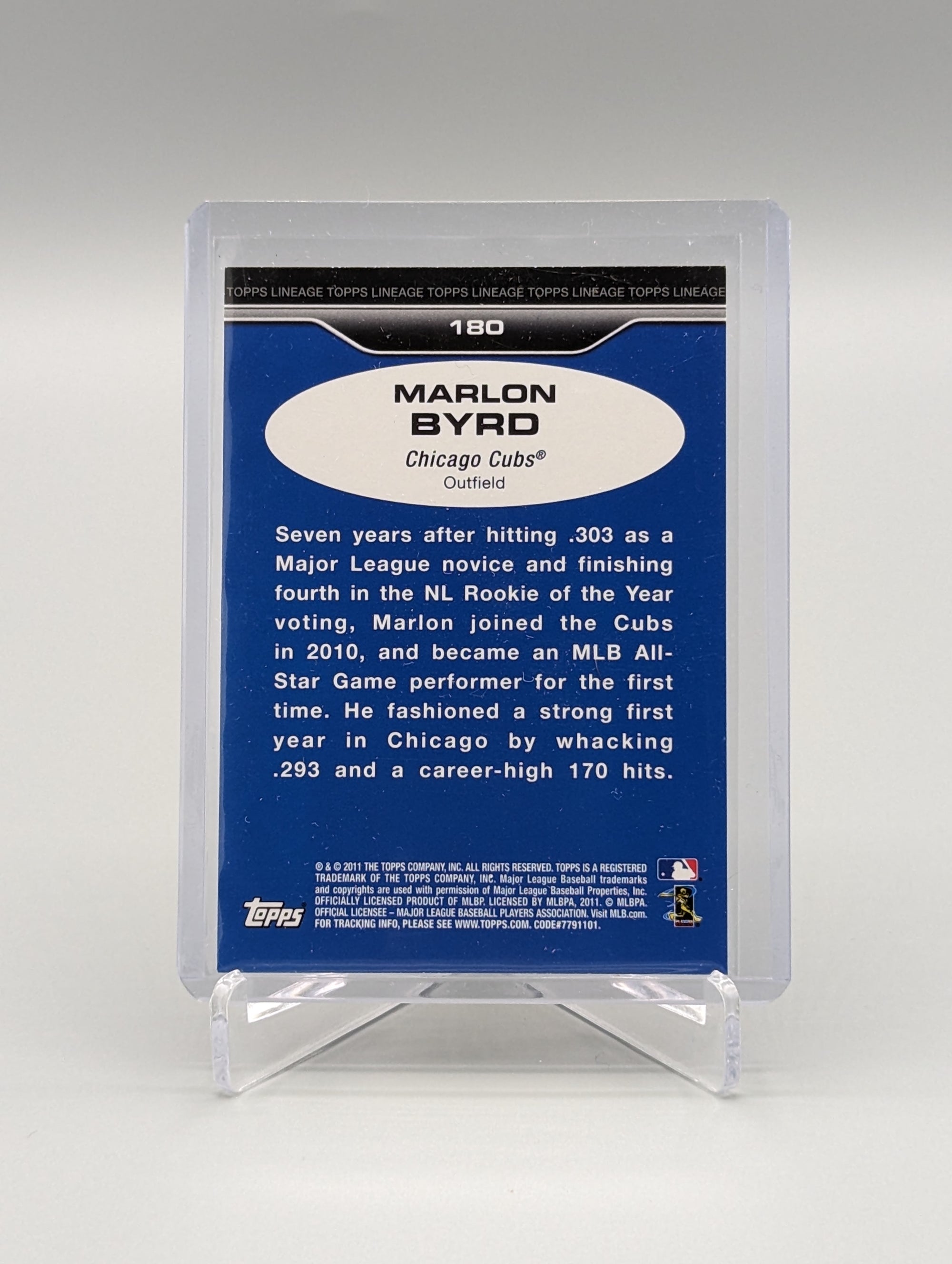 2011 Topps Lineage Diamond Anniversary Platinum Refractor #180 Marlon Byrd Cubs