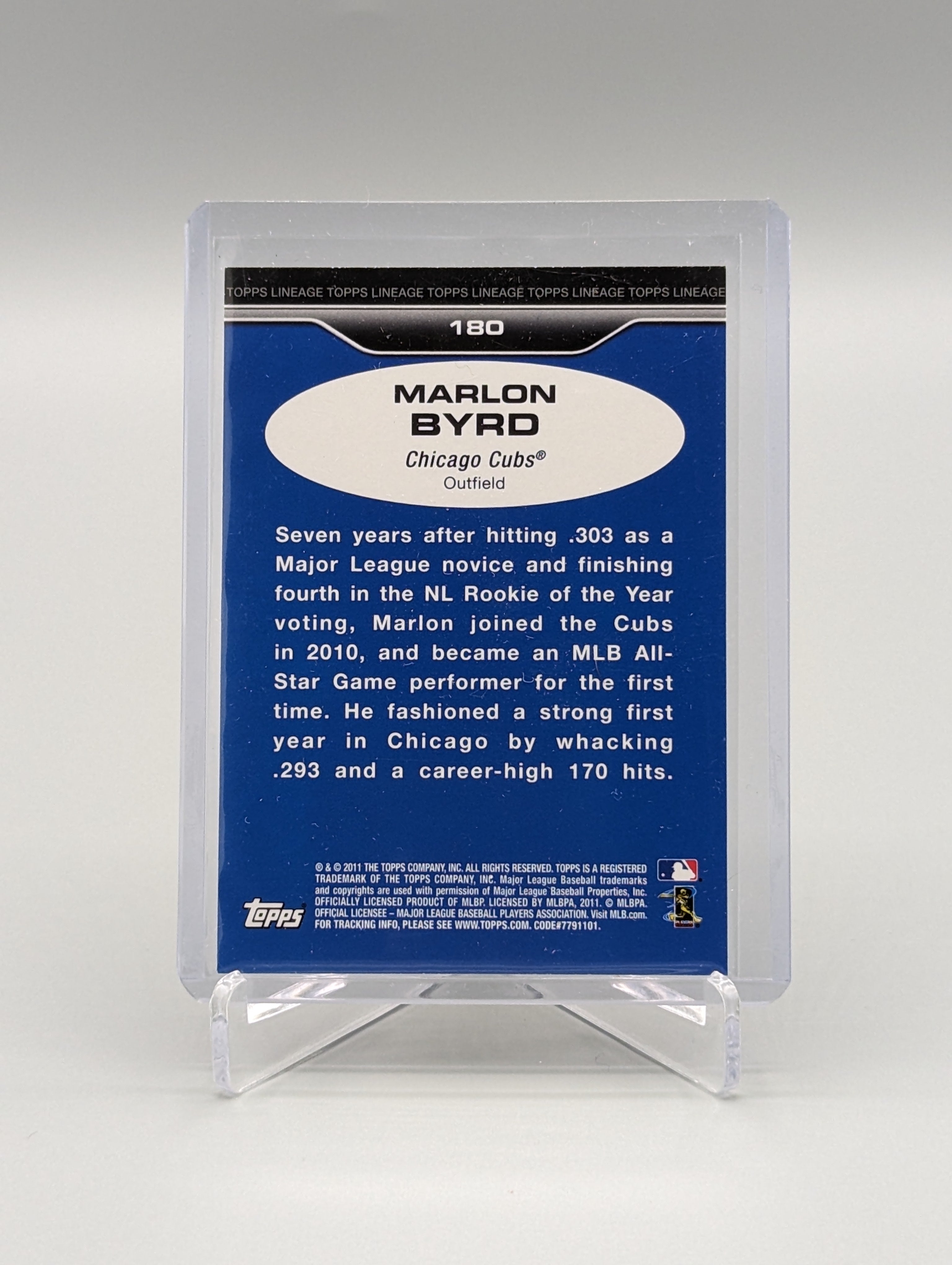 2011 Topps Lineage Diamond Anniversary Platinum Refractor #180 Marlon Byrd Cubs