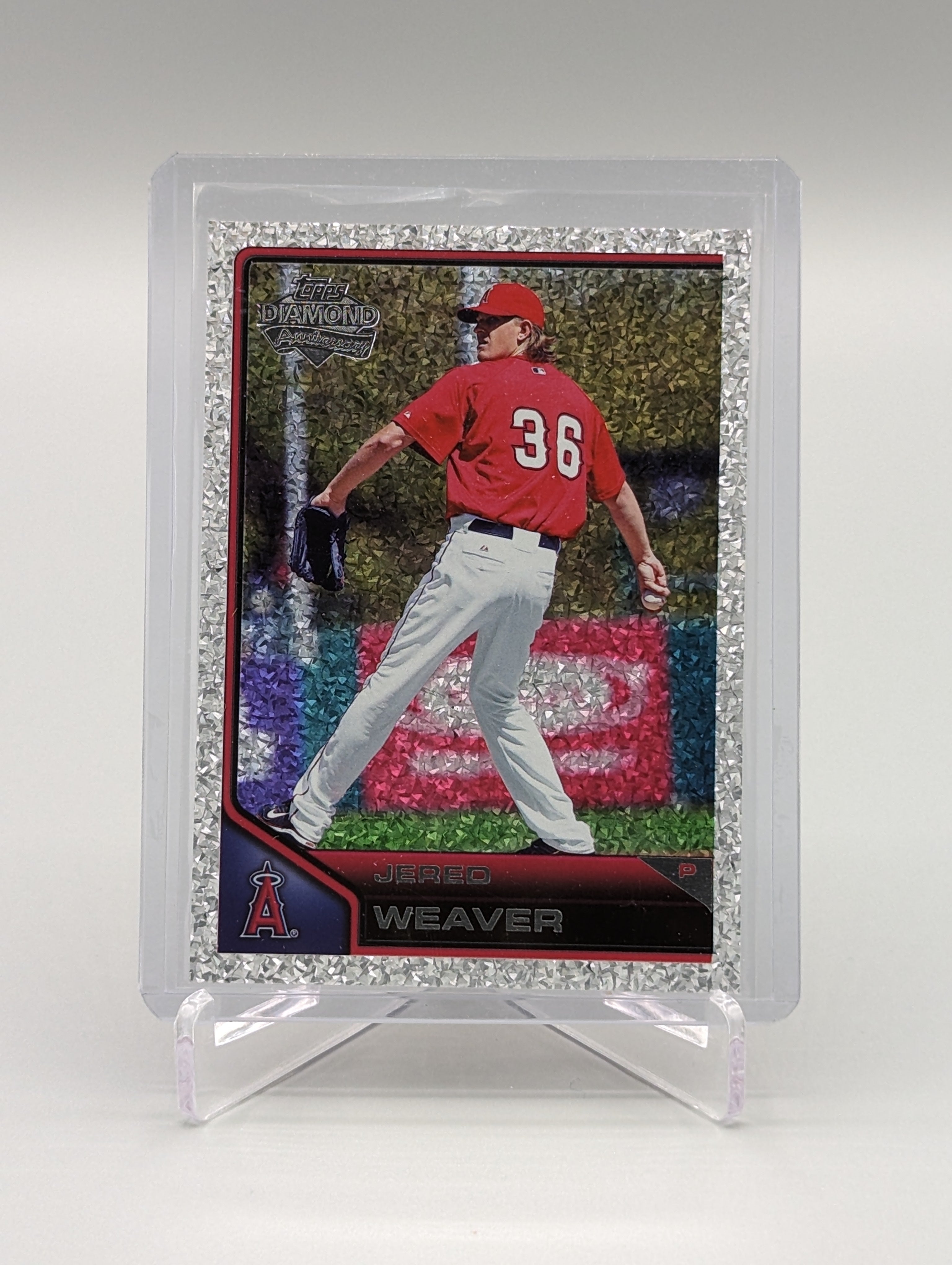 2011 Topps Lineage Diamond Anniversary Platinum Refractor #163 Jered Weaver Angels