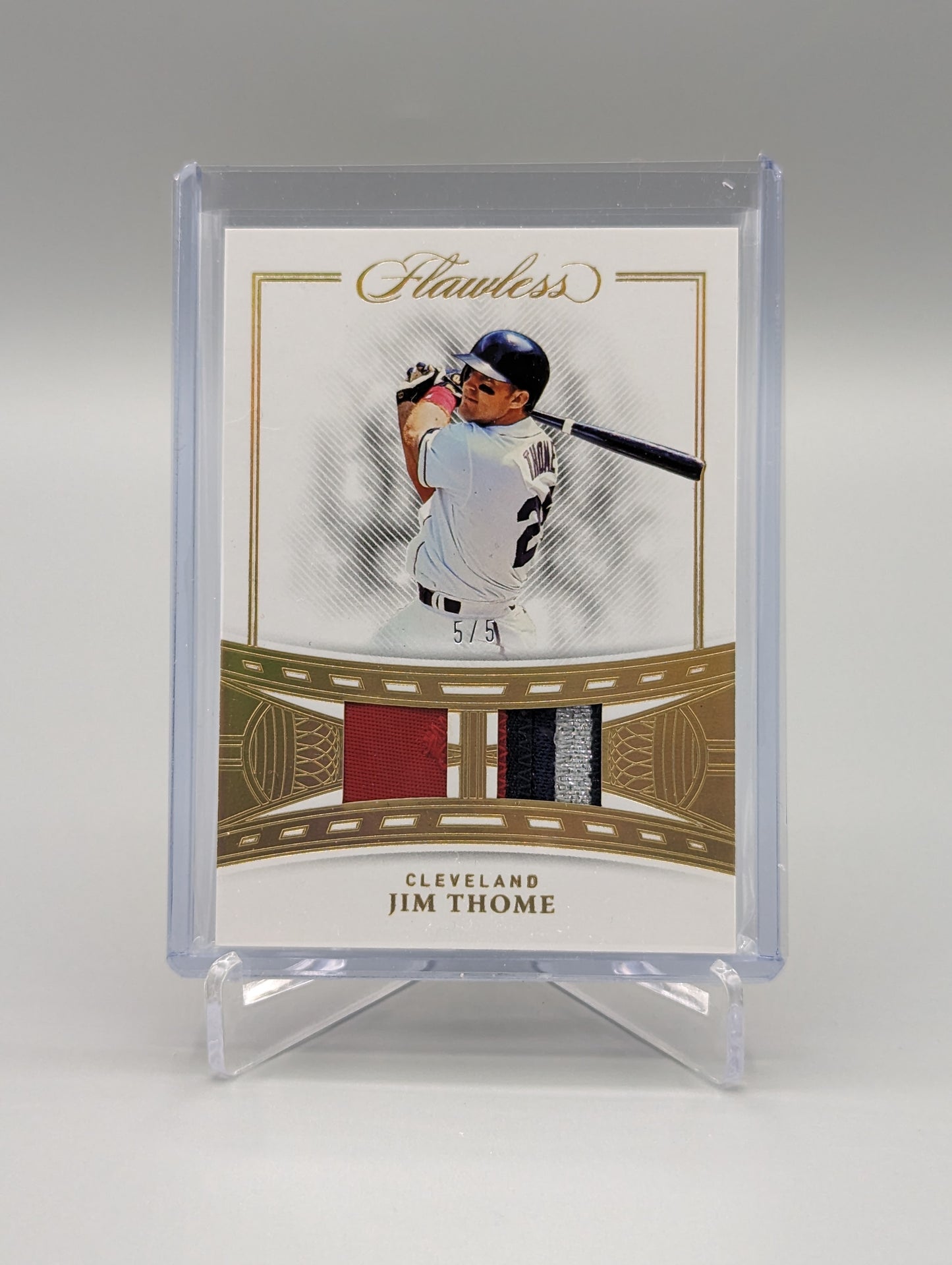 2022 Panini Flawless Game Used #LM-JT Jim Thome Indians #/5