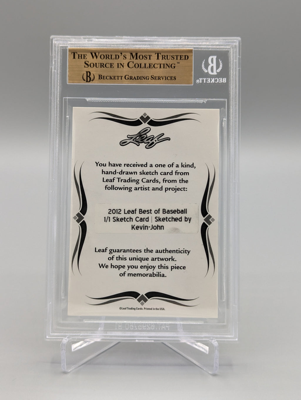 2012 Leaf Best Of Baseball Sketch Bob Lemon Indians Kevin-John