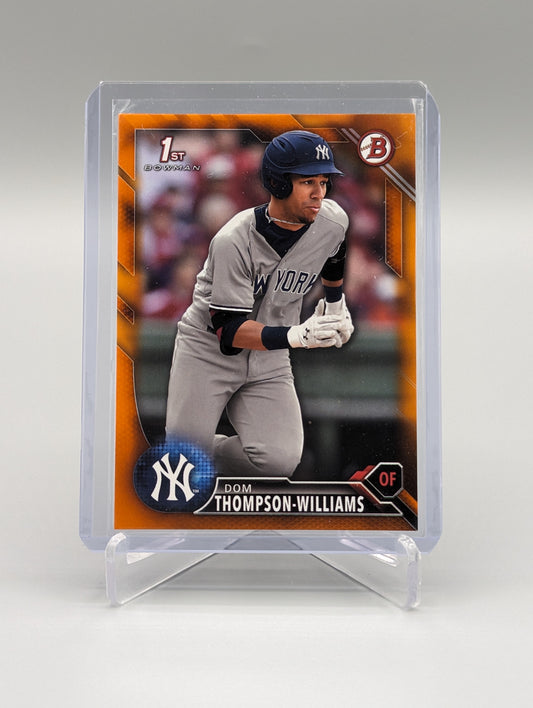 2016 Bowman Orange #BD-23 Dom Thompson-Williams #/25 Yankees