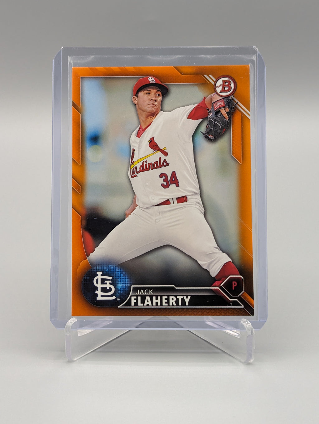 2016 Bowman Orange #BD-192 Jack Flaherty #/25 Cardinals