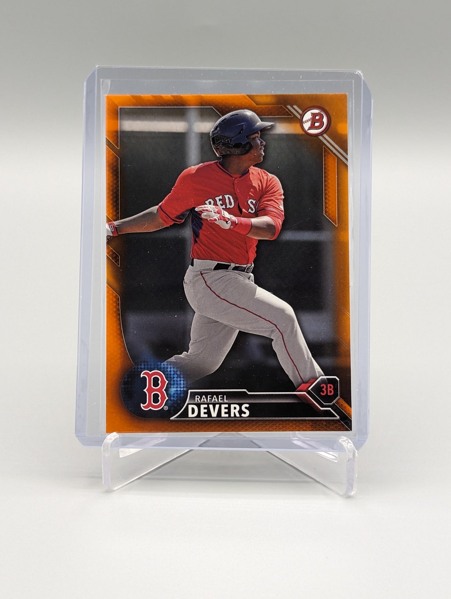2016 Bowman Orange #BD-143 Rafael Devers #/25 Red Sox