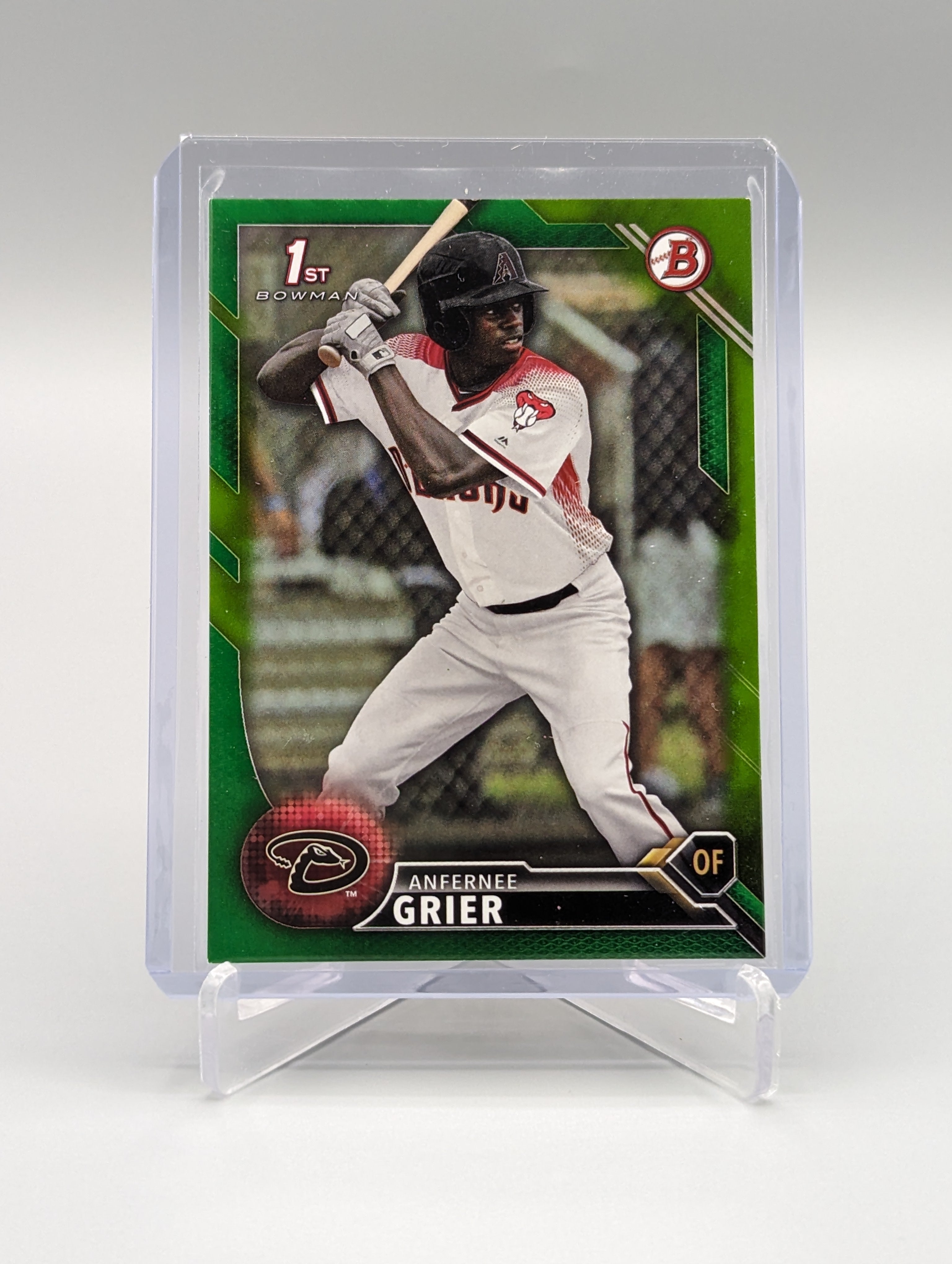 2016 Bowman Green #BD-11 Anfernee Grier #/99 Diamondbacks