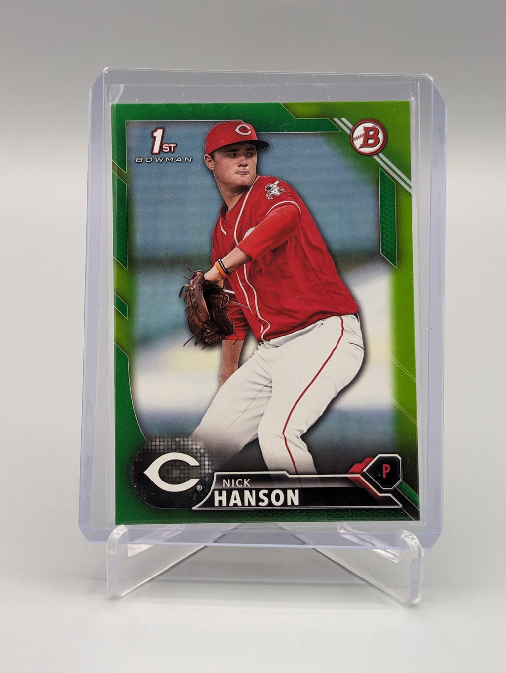 2016 Bowman Green #BD-54 Nick Hanson #/99 Reds
