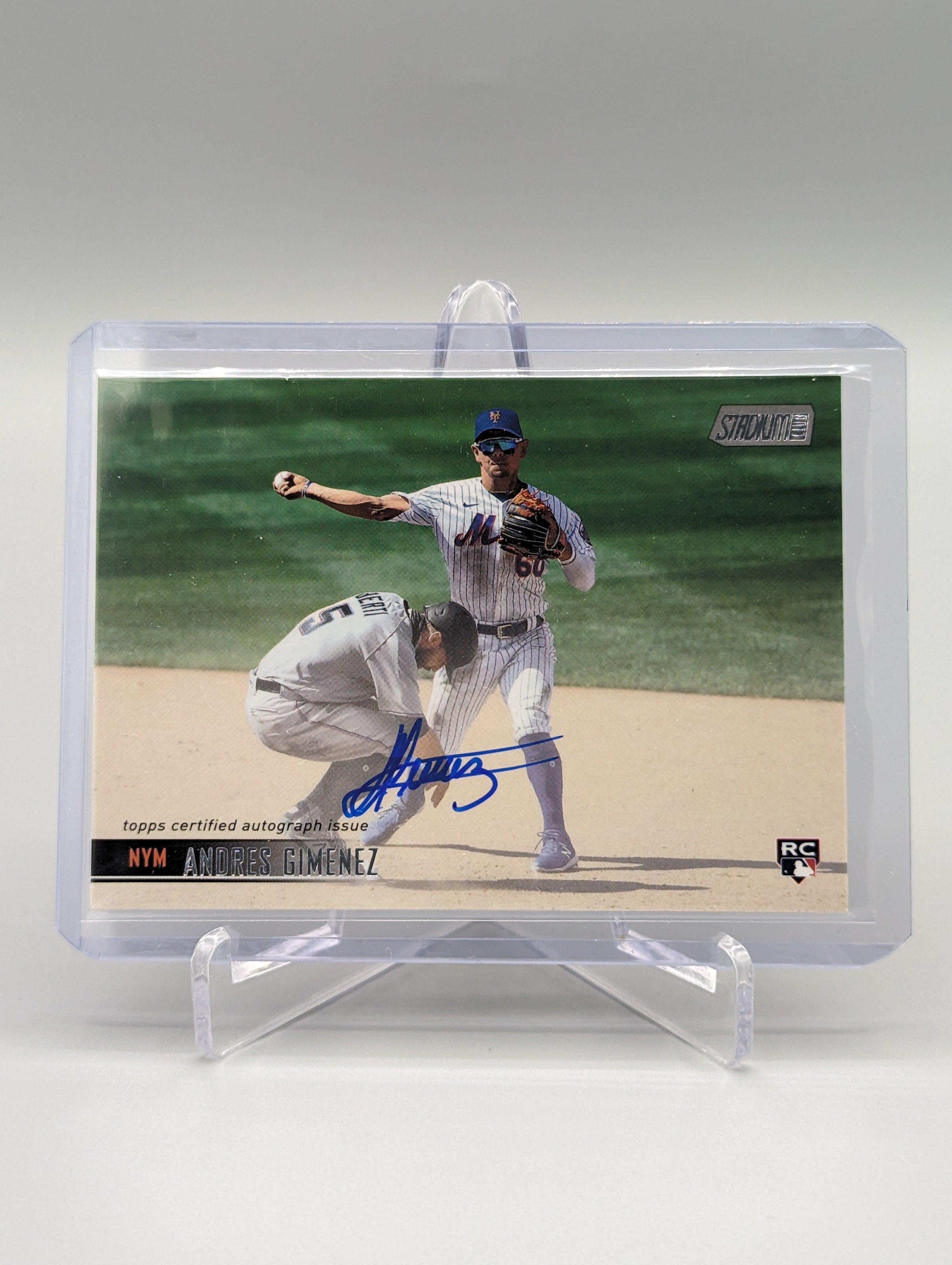 2021 Topps Stadium Club Auto #SCBA-AGI Andres Gimenez Mets