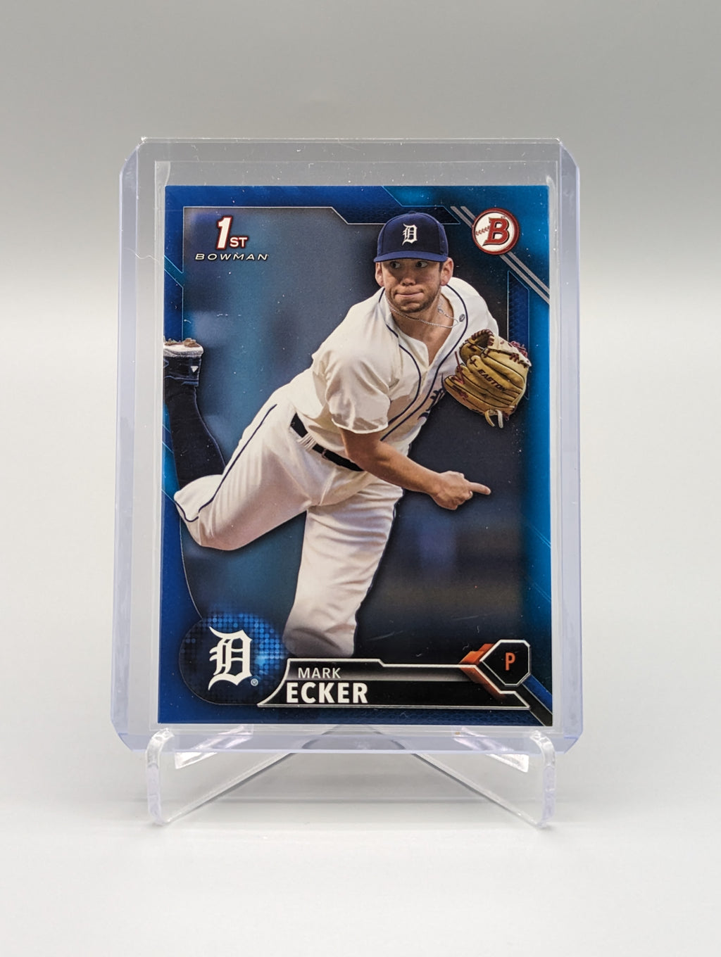 2016 Bowman Blue #BD-114 Mark Ecker #/150 Tigers
