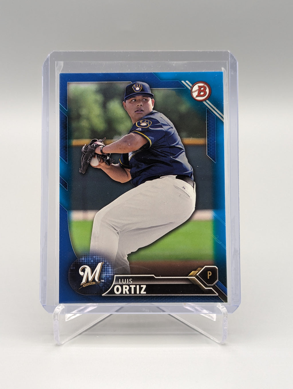 2016 Bowman Blue #BD-158 Luis Ortiz #/150 Brewers