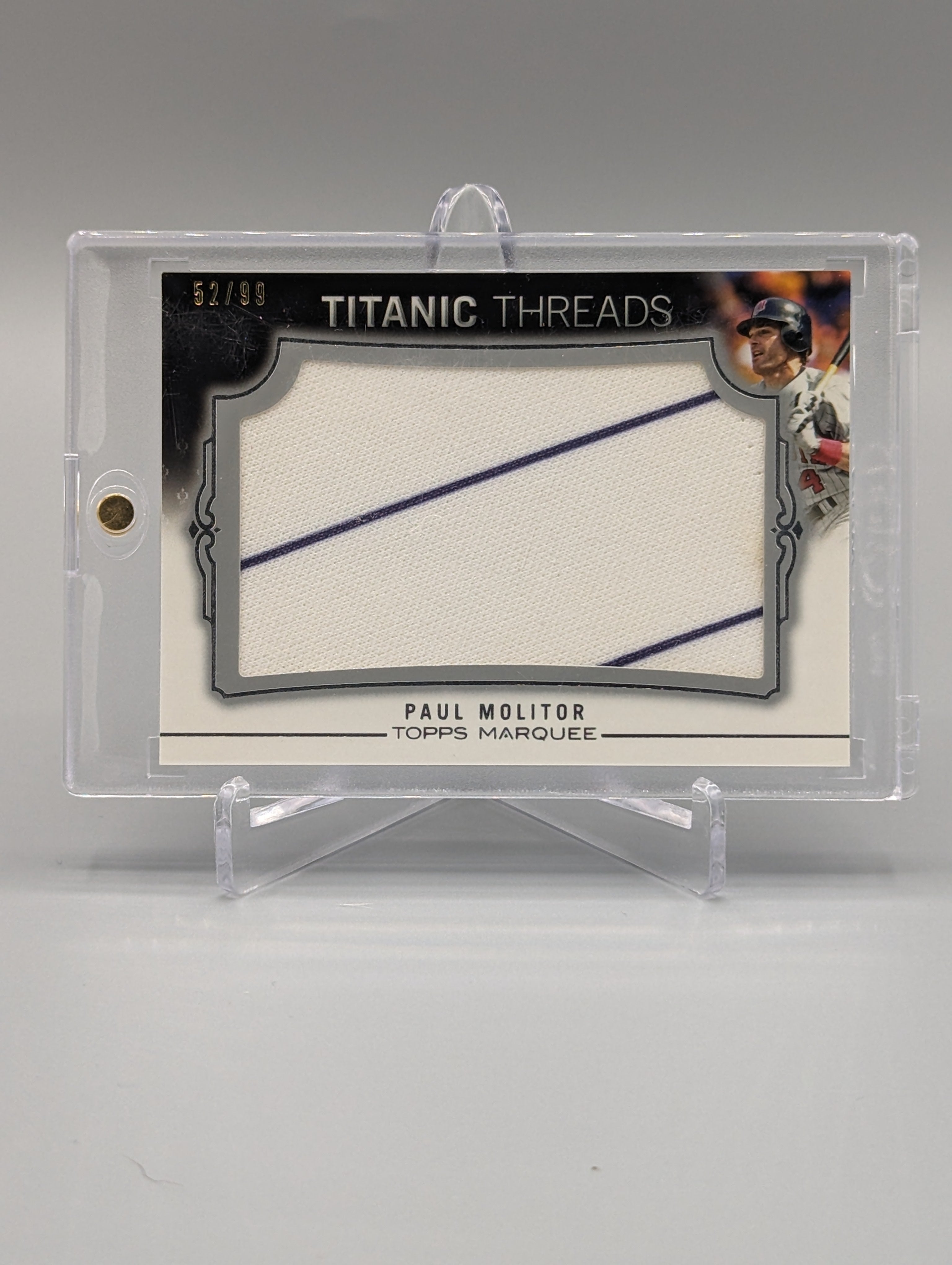 2011 Topps Marquee Titanic Threads #TTJR-38 Paul Molitor #/99 Twins