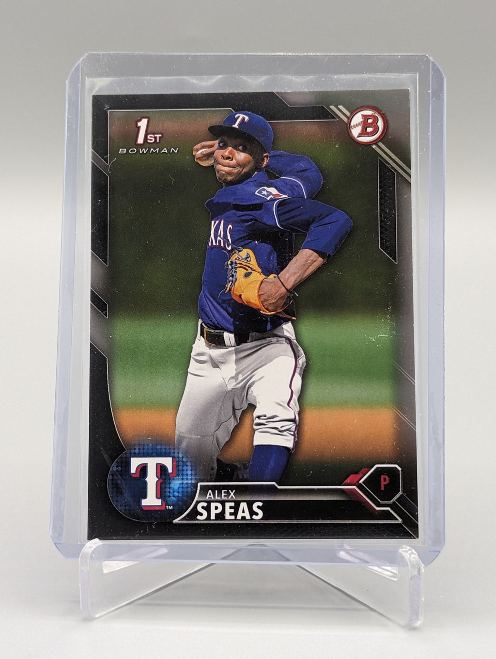 2016 Bowman Silver #BD-45 Alex Speas #/499 Rangers