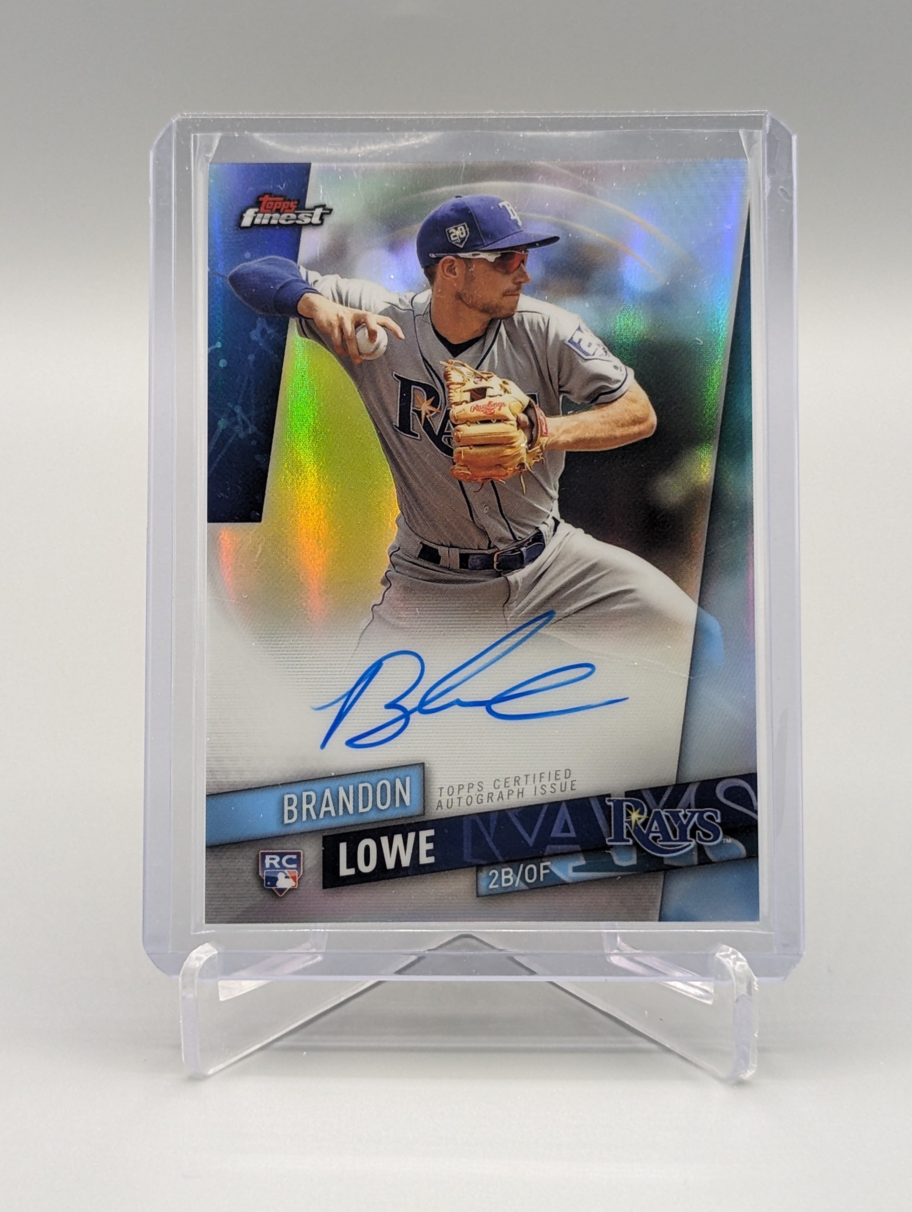 2019 Topps Finest Auto #FA-BL Brandon Lowe Rays