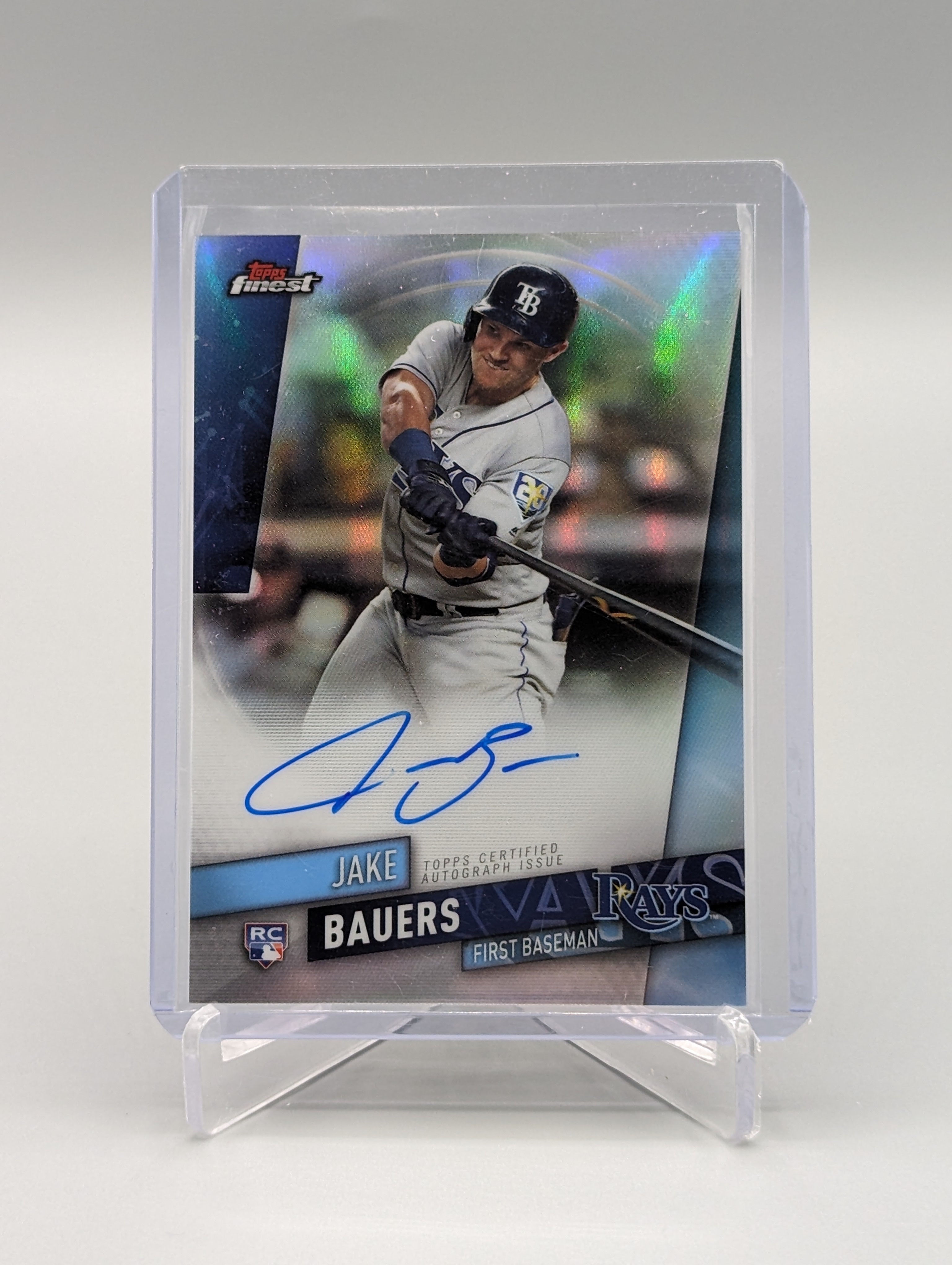 2019 Topps Finest Auto #FA-JB Jake Bauers RC Rays