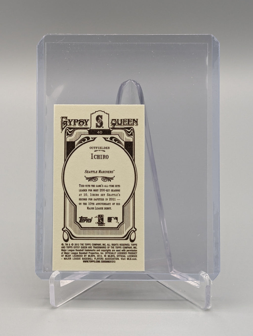 2012 Topps Gypsy Queen Mini Image Variation SP #40 Ichiro Mariners