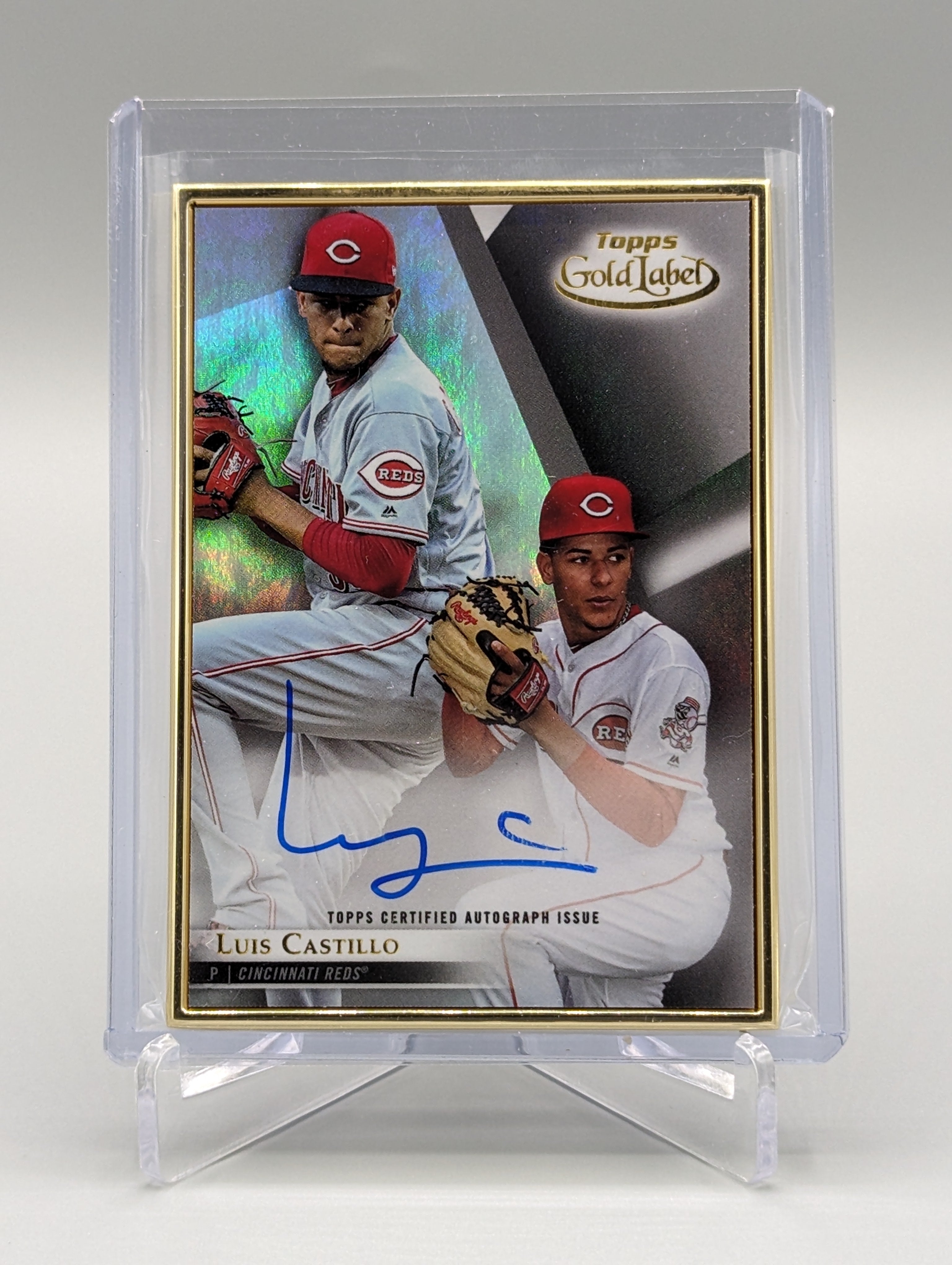 2018 Topps Gold Label Auto #FA-LC Luis Castillo Reds