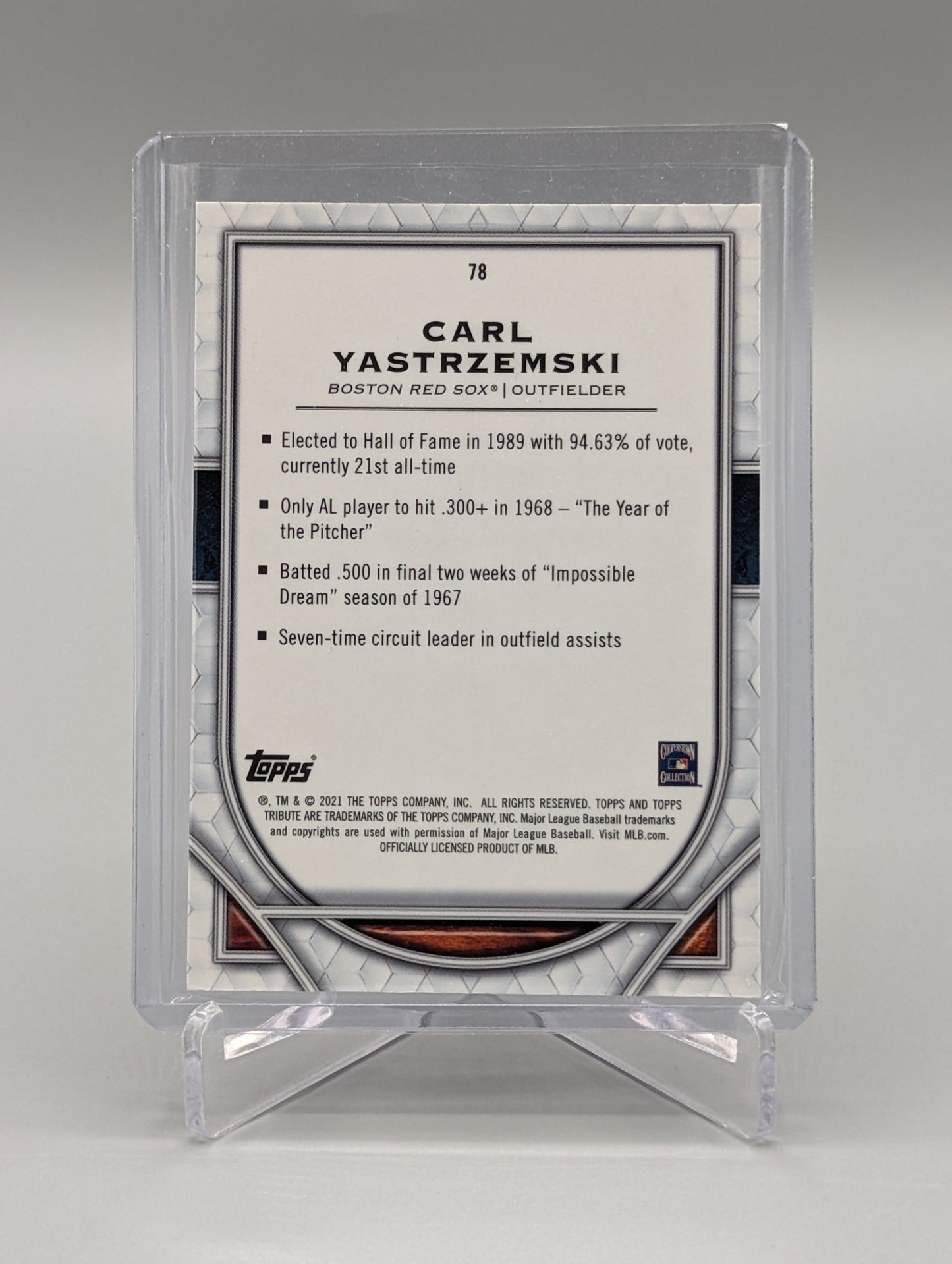 2021 Topps Tribute #78 Carl Yastrzemski Red Sox
