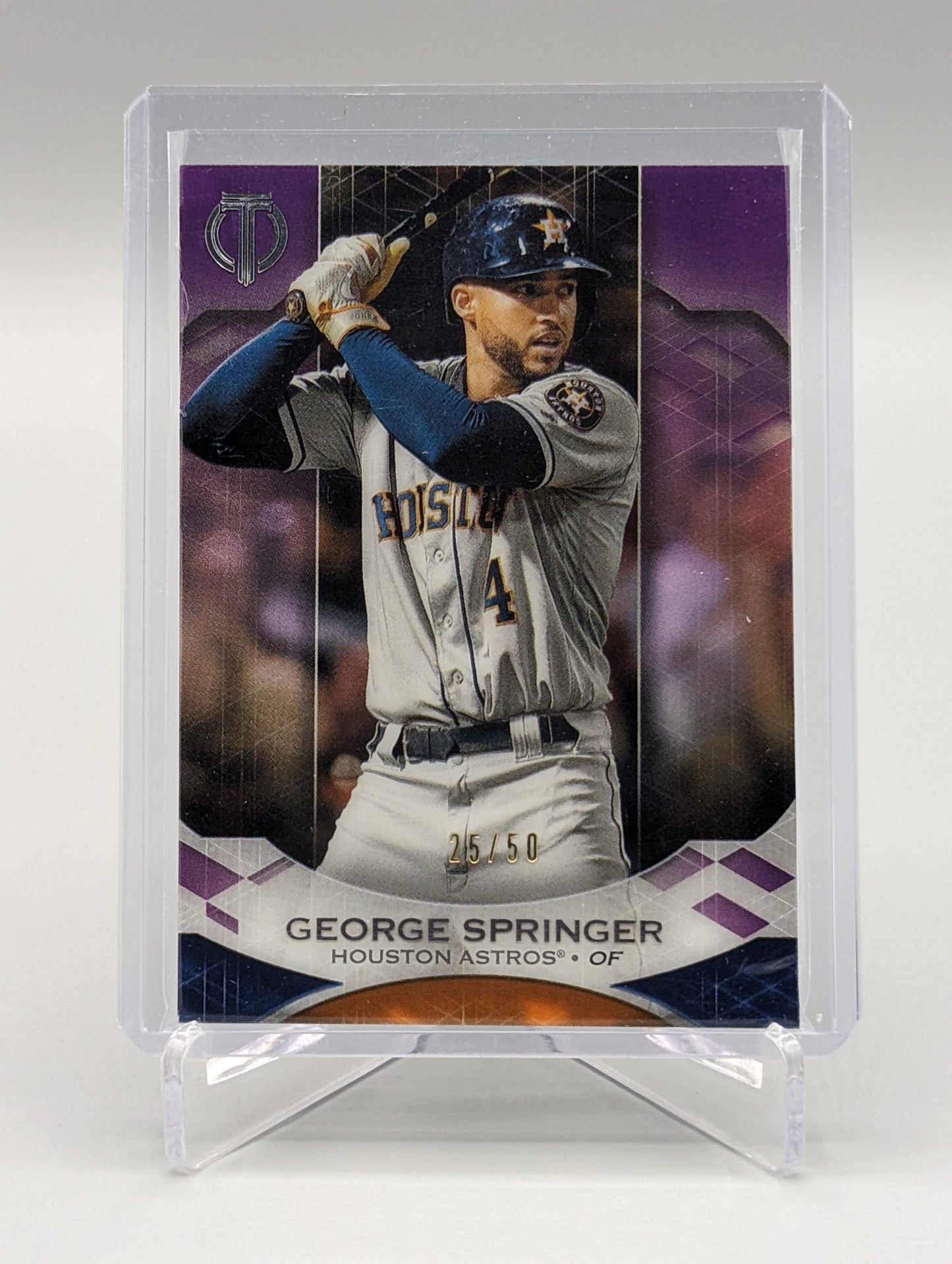2019 Topps Tribute Purple #53 George Springer #/50 Astros