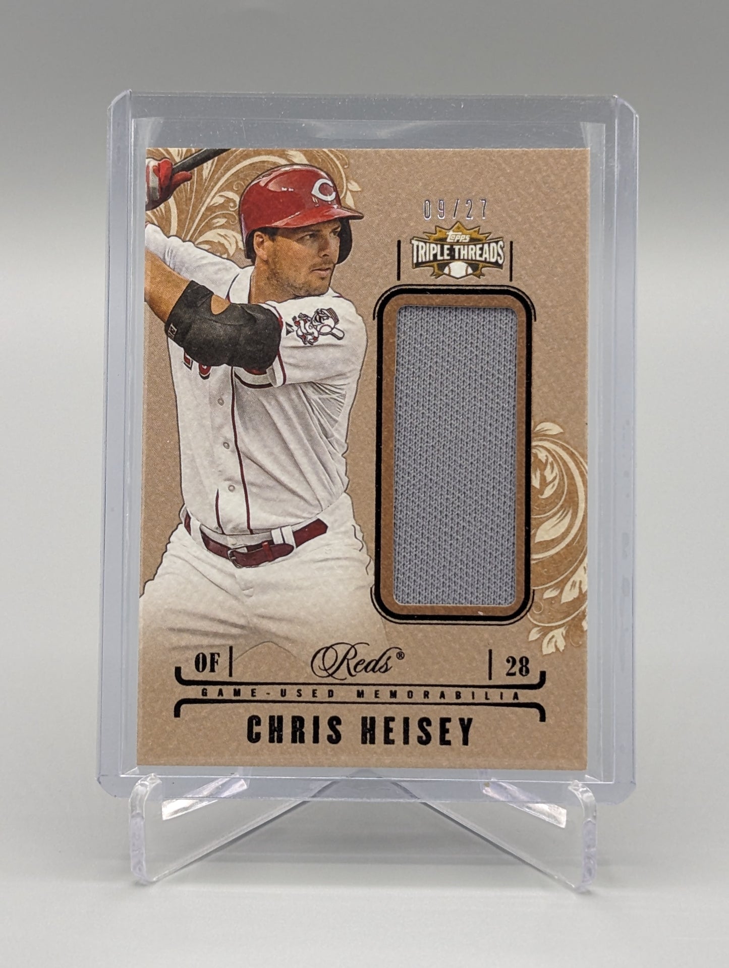 2014 Topps Triple Threads Unity Relic #UJR-CH Chris Heisey #/27 Reds