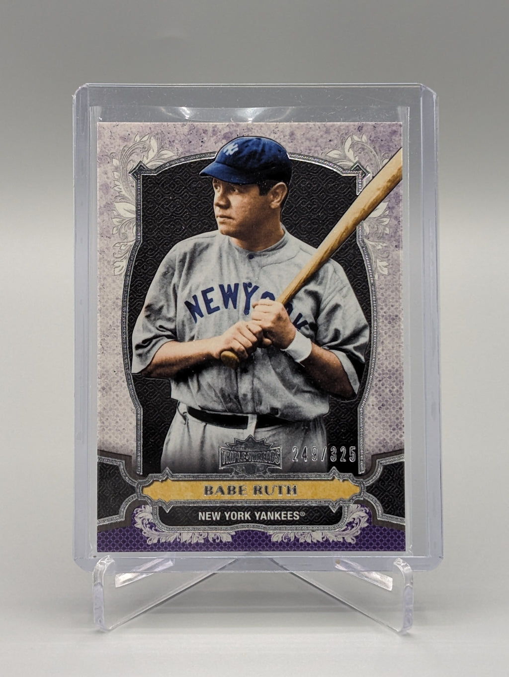 2014 Topps Triple Threads Amethyst #3 Babe Ruth #/325 Yankees