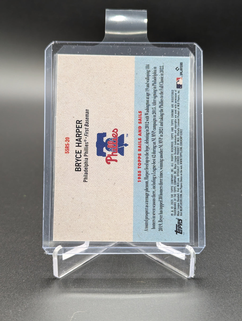 2025 Topps Chrome Platinum Rails & Sails #55RS-20 Bryce Harper