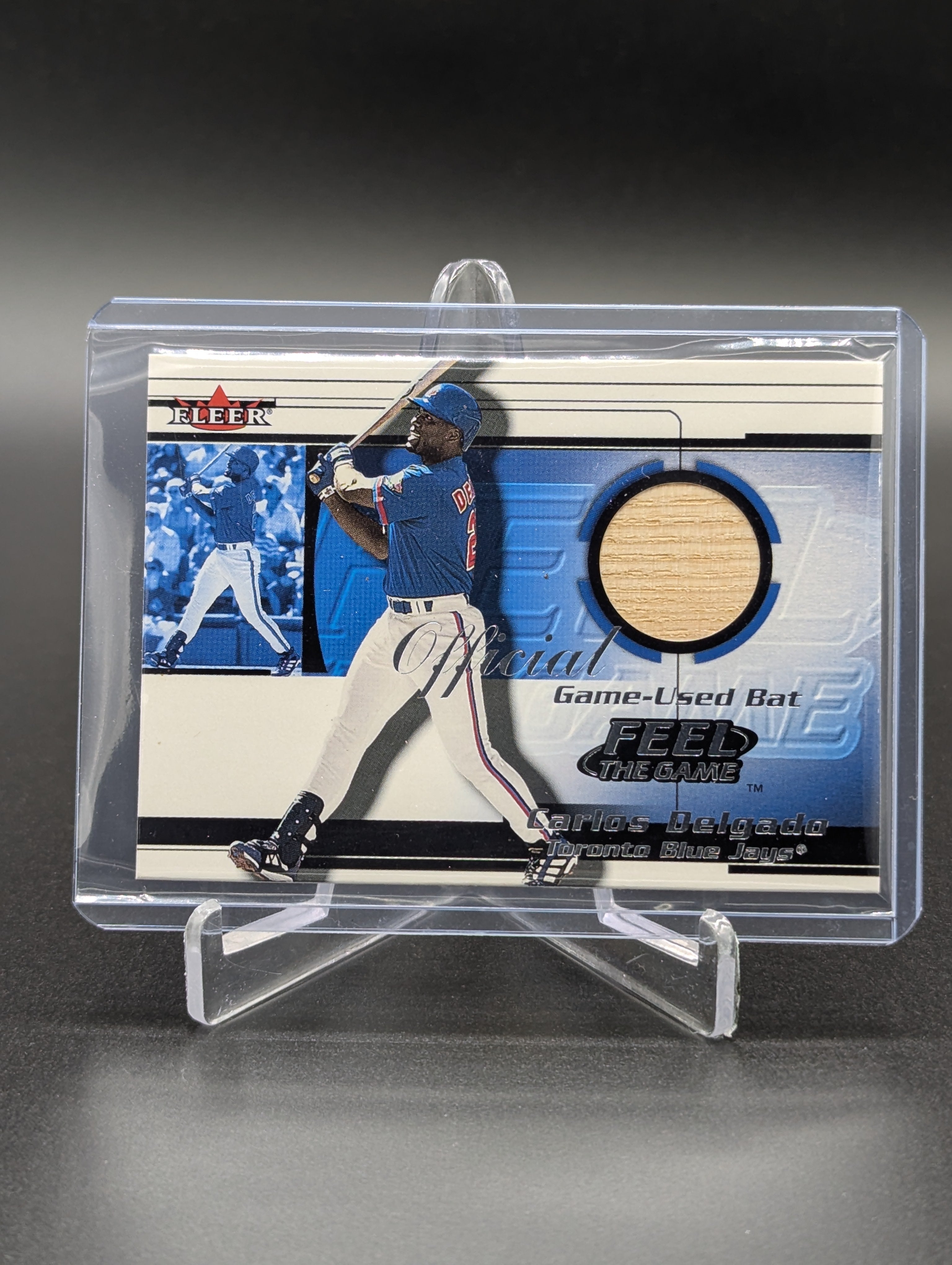 2001 Fleer Feel The Game Game Used Carlos Delgado Blue Jays