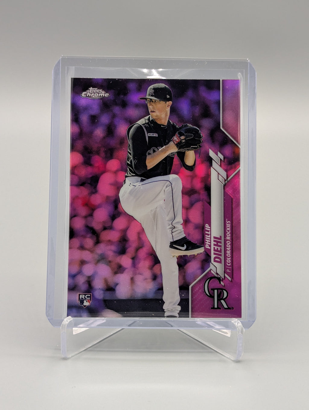 2020 Topps Chrome Update Pink Refractor #U-29 Phillip Diehl RC Rockies