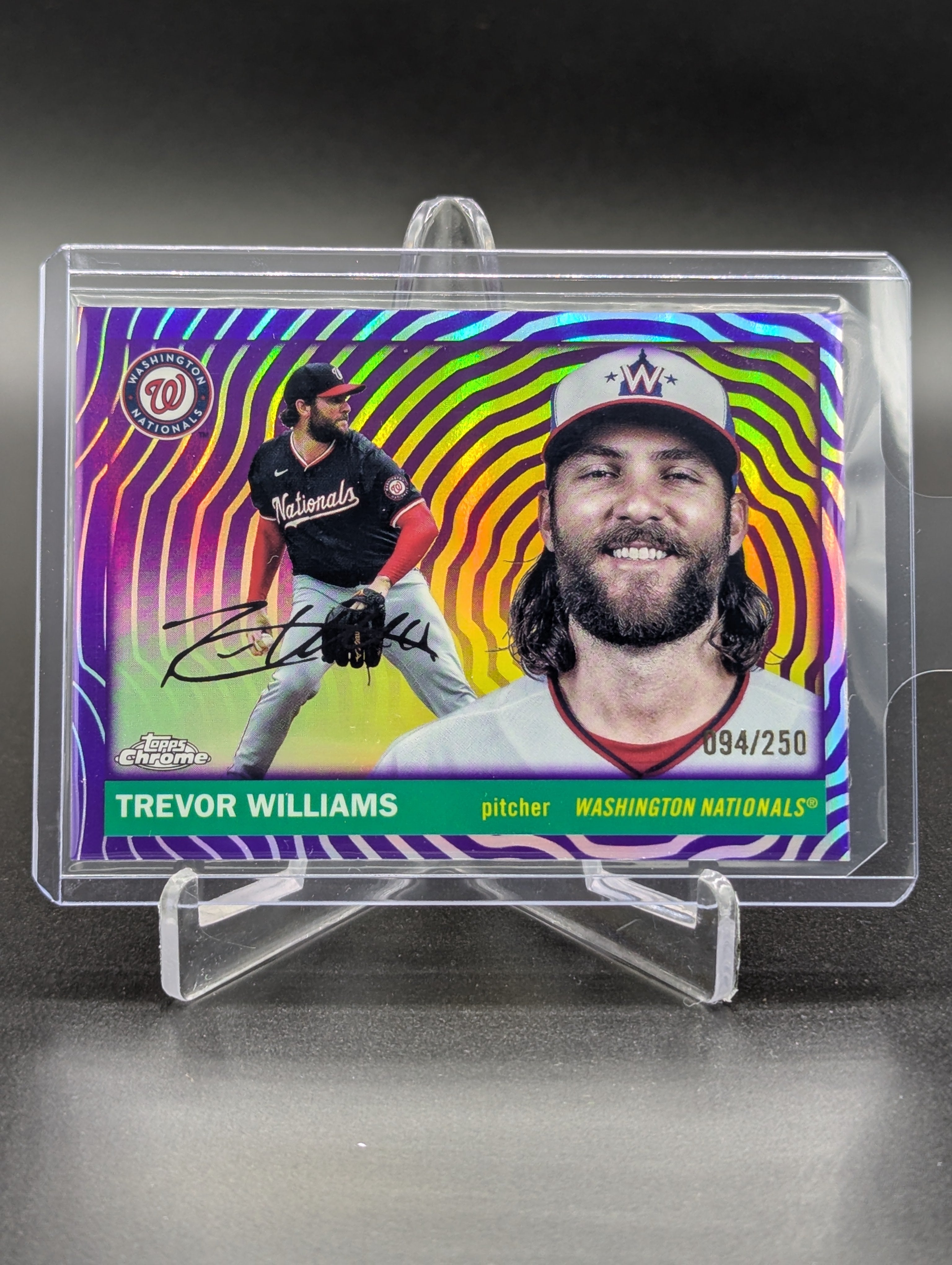2025 Topps Chrome Platinum Purple Vibration /250 #107 Trevor Williams