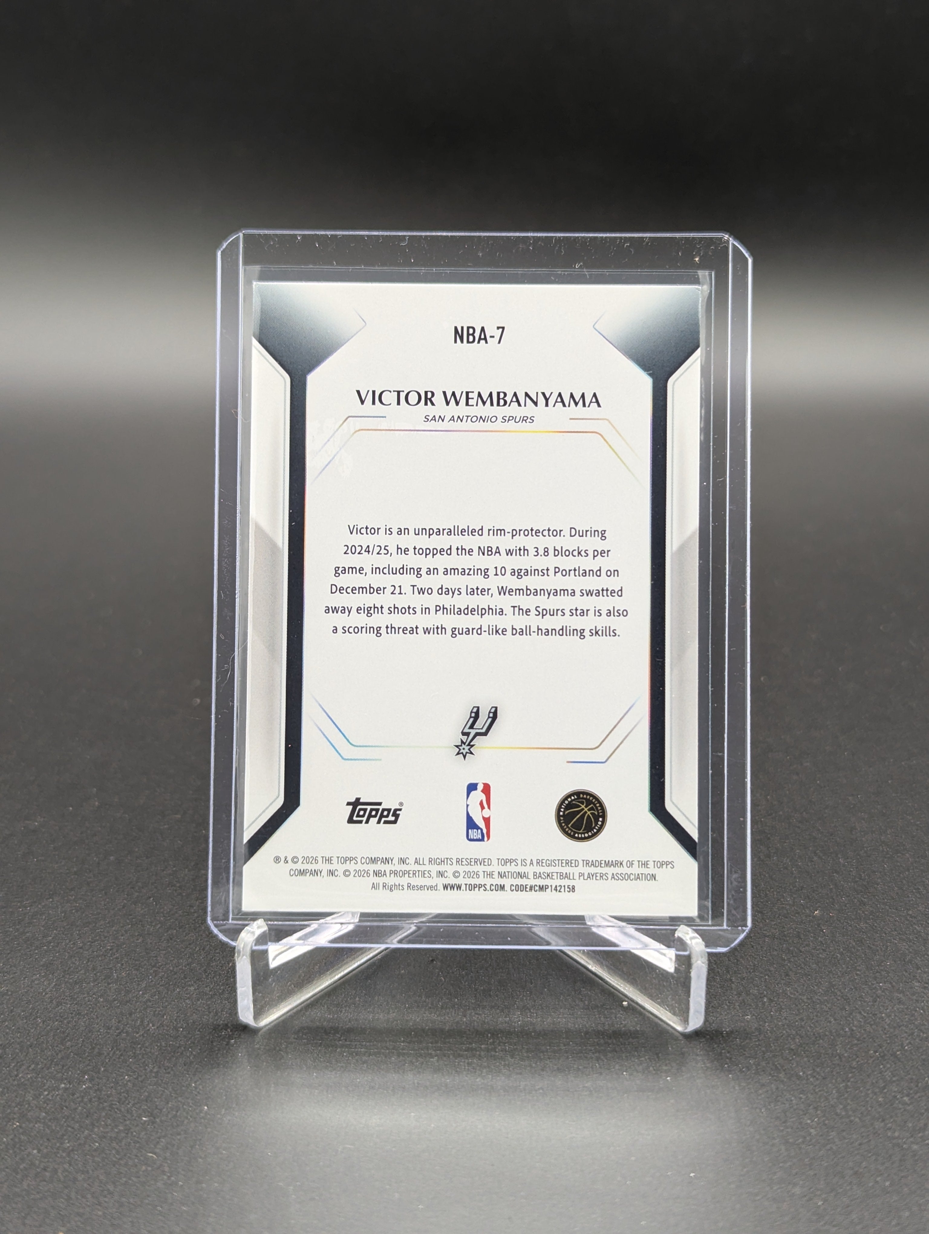 2026 Topps Collectors Kit Foil Exclusive #NBA-7 Victor Wembanyama
