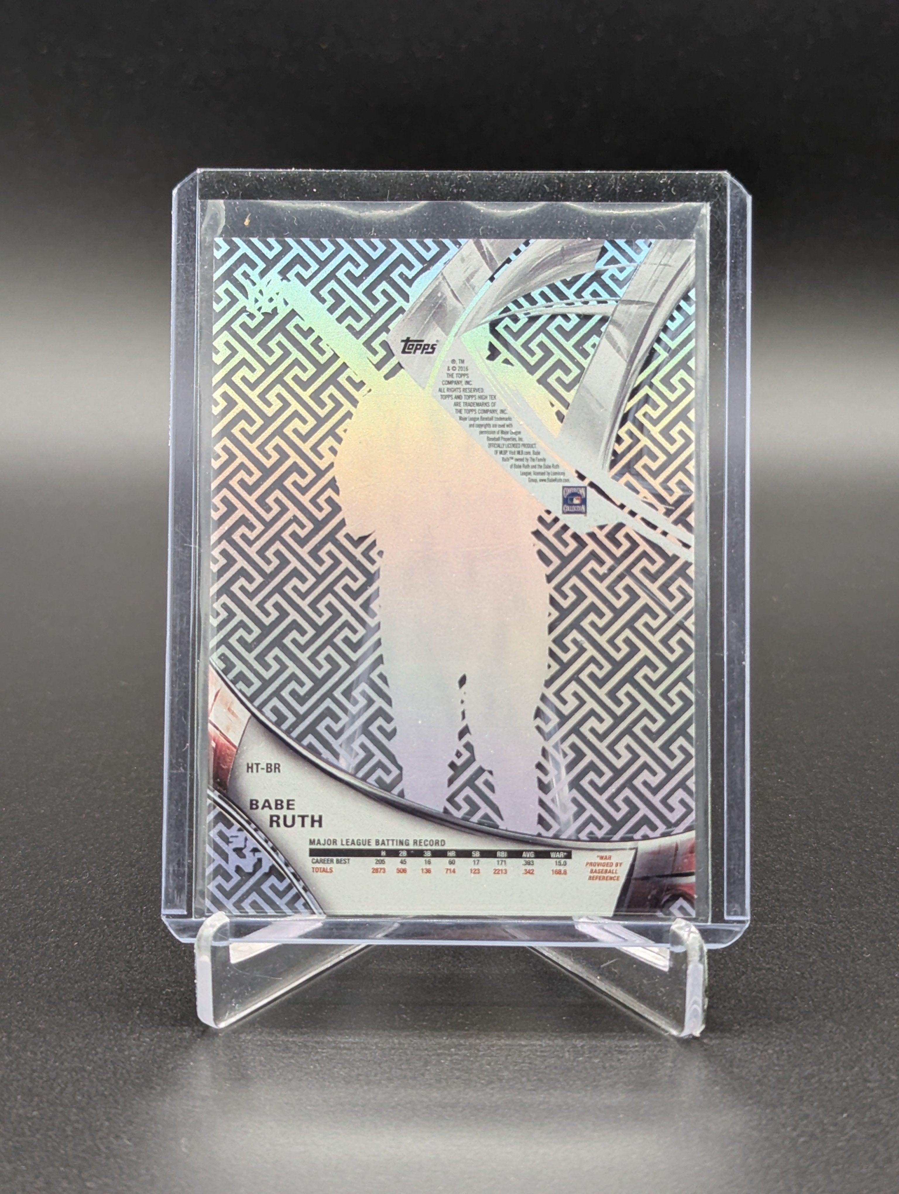 2015 Topps High Tek Buckles Babe Ruth Yankess