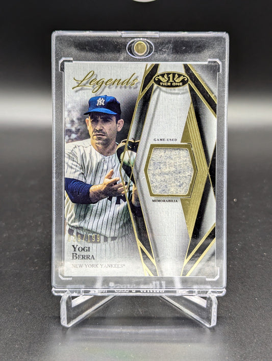 2022 Topps Tier One Legends Relic #T1LR-YB Yogi Berra #/199 Yankees