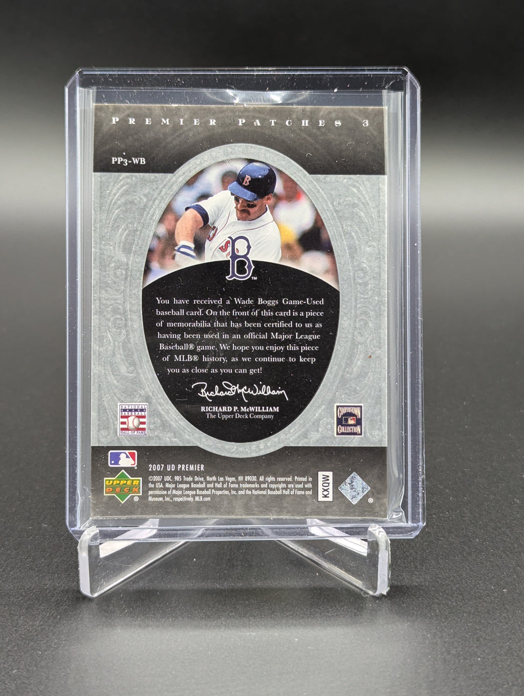 2007 UD Premier Premier Patches 3 /82 #PP3-WB Wade Boggs Red Sox