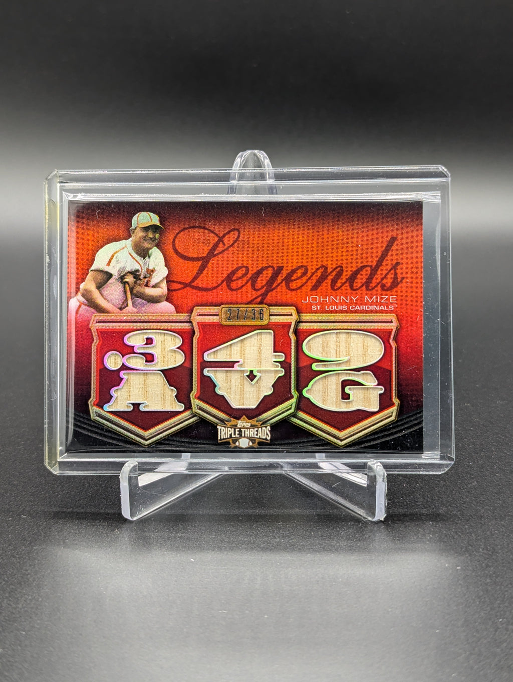2010 Topps Triple Threads Legends Relic /36 #TTRL-17 Johnny Mize Cardinals
