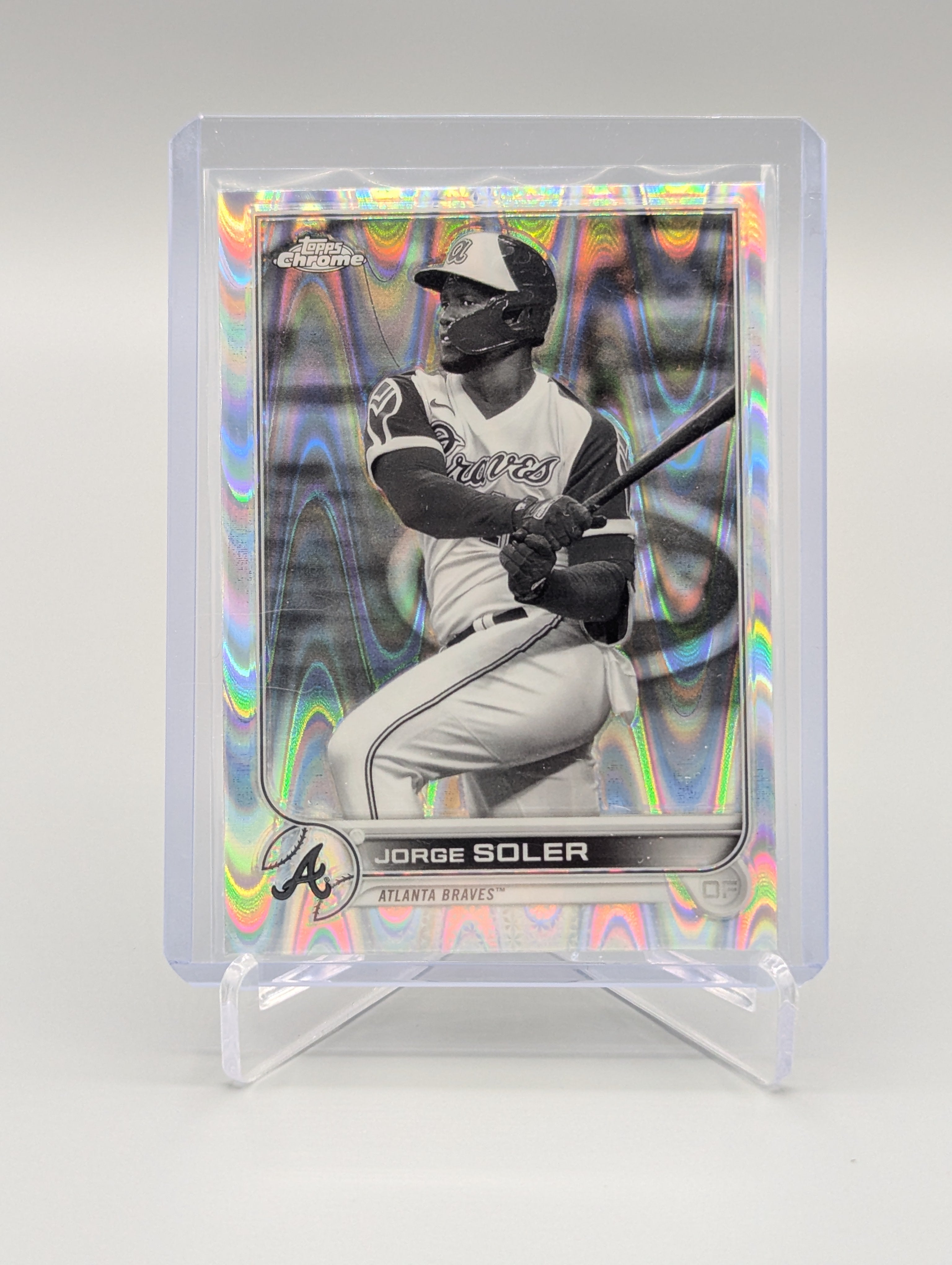 2022 Topps Chrome Sonic Black & White RayWave #189 Jorge Soler Braves