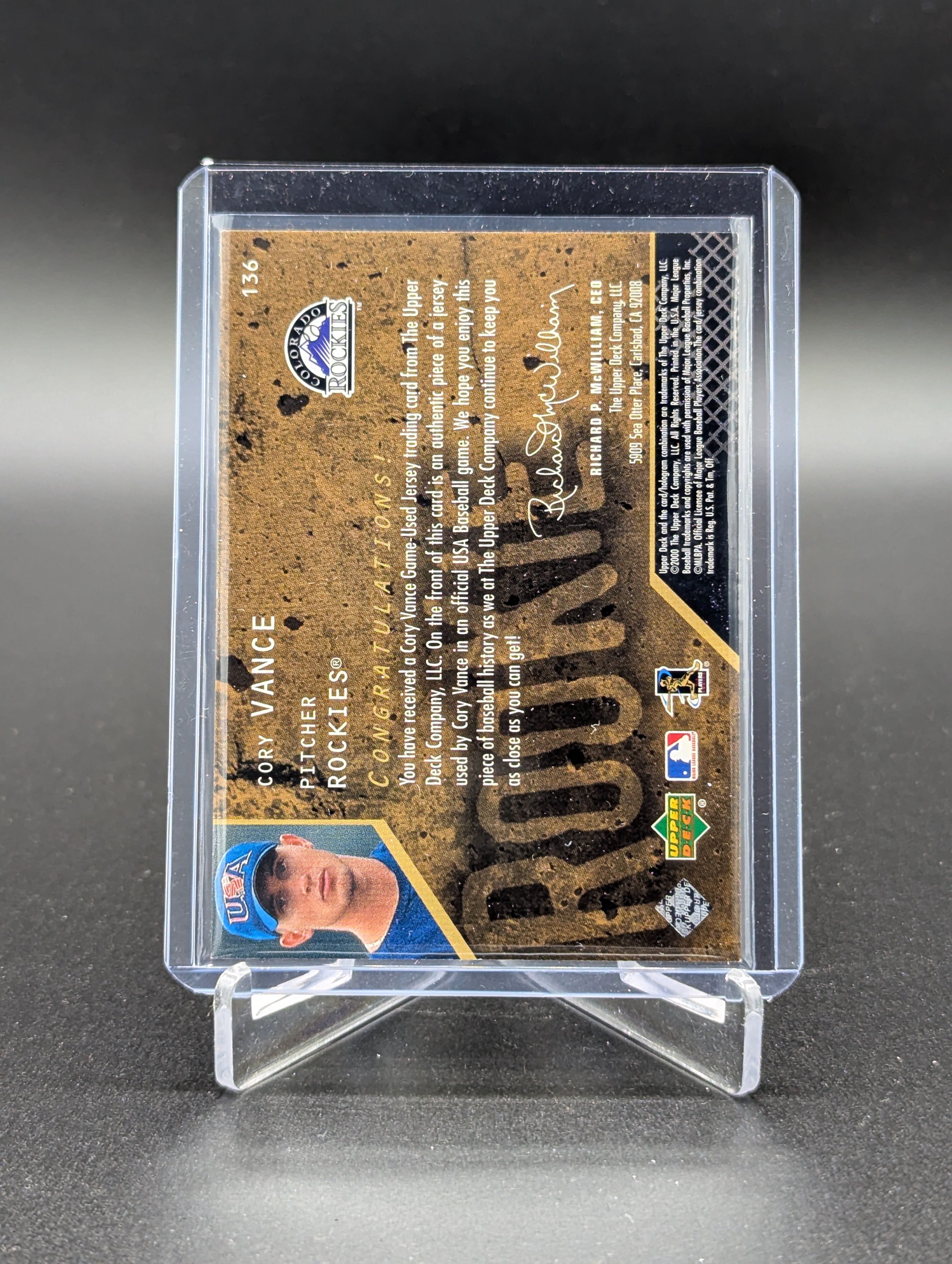 2000 Upper Deck Black Diamond #136 Cory Vance Rockies