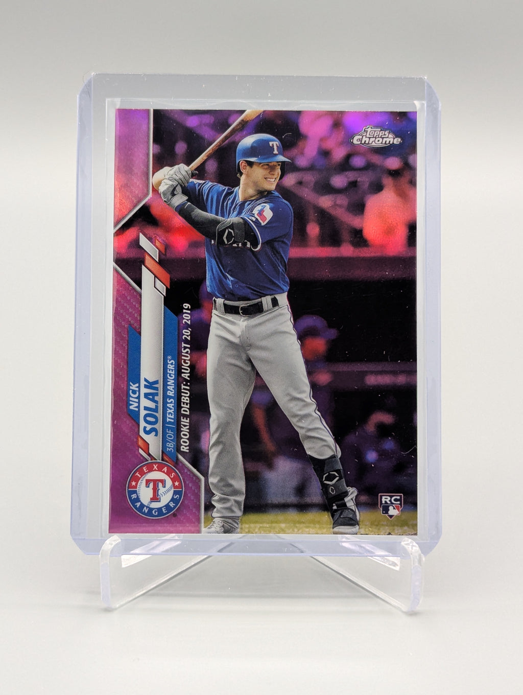 2020 Topps Chrome Update Pink Refractor #U-60 Nick Solak RC Rangers