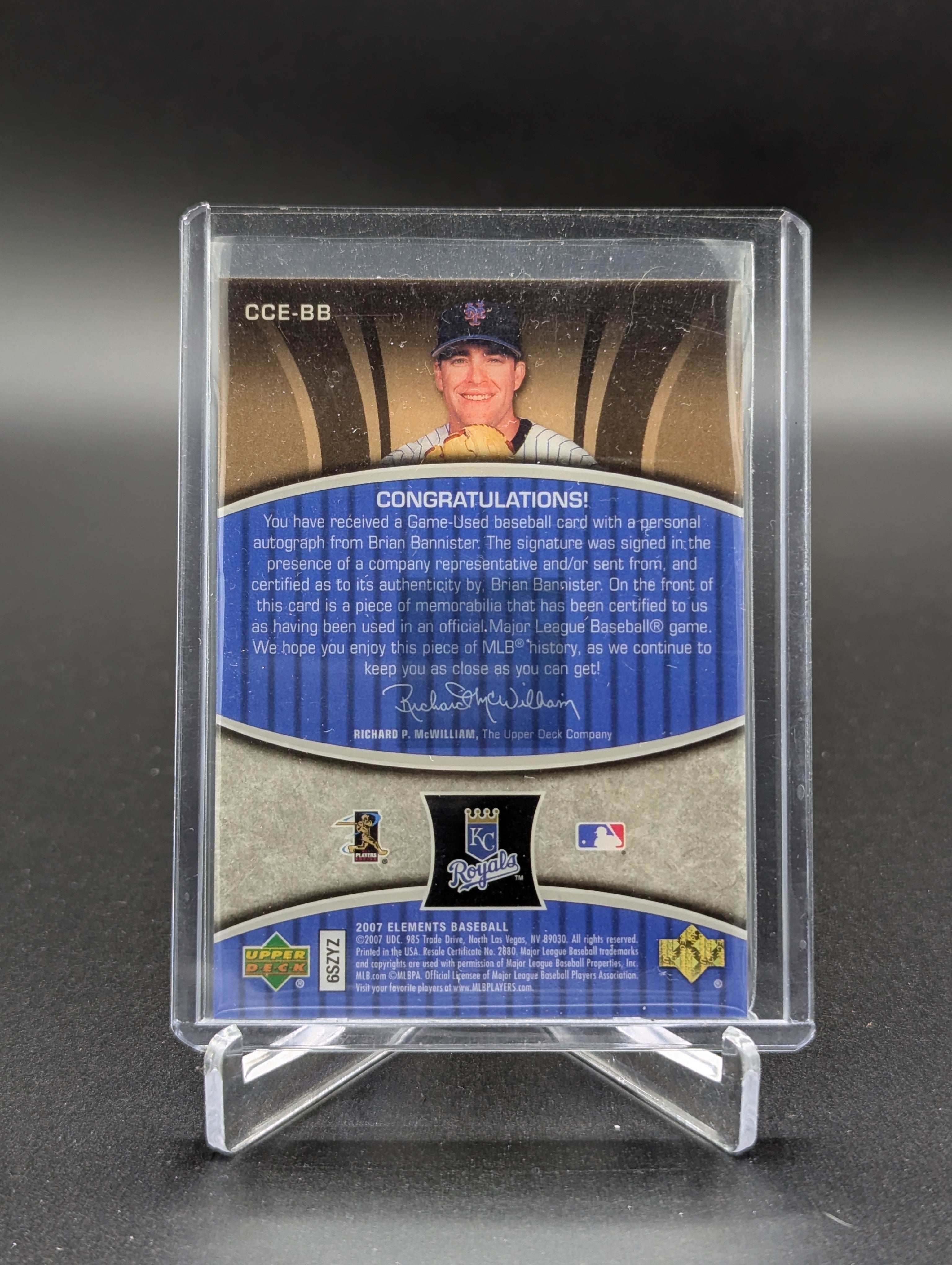 2007 Upper Deck Clear Cut Elements /99 #CCE-BB Brian Bannister Royals
