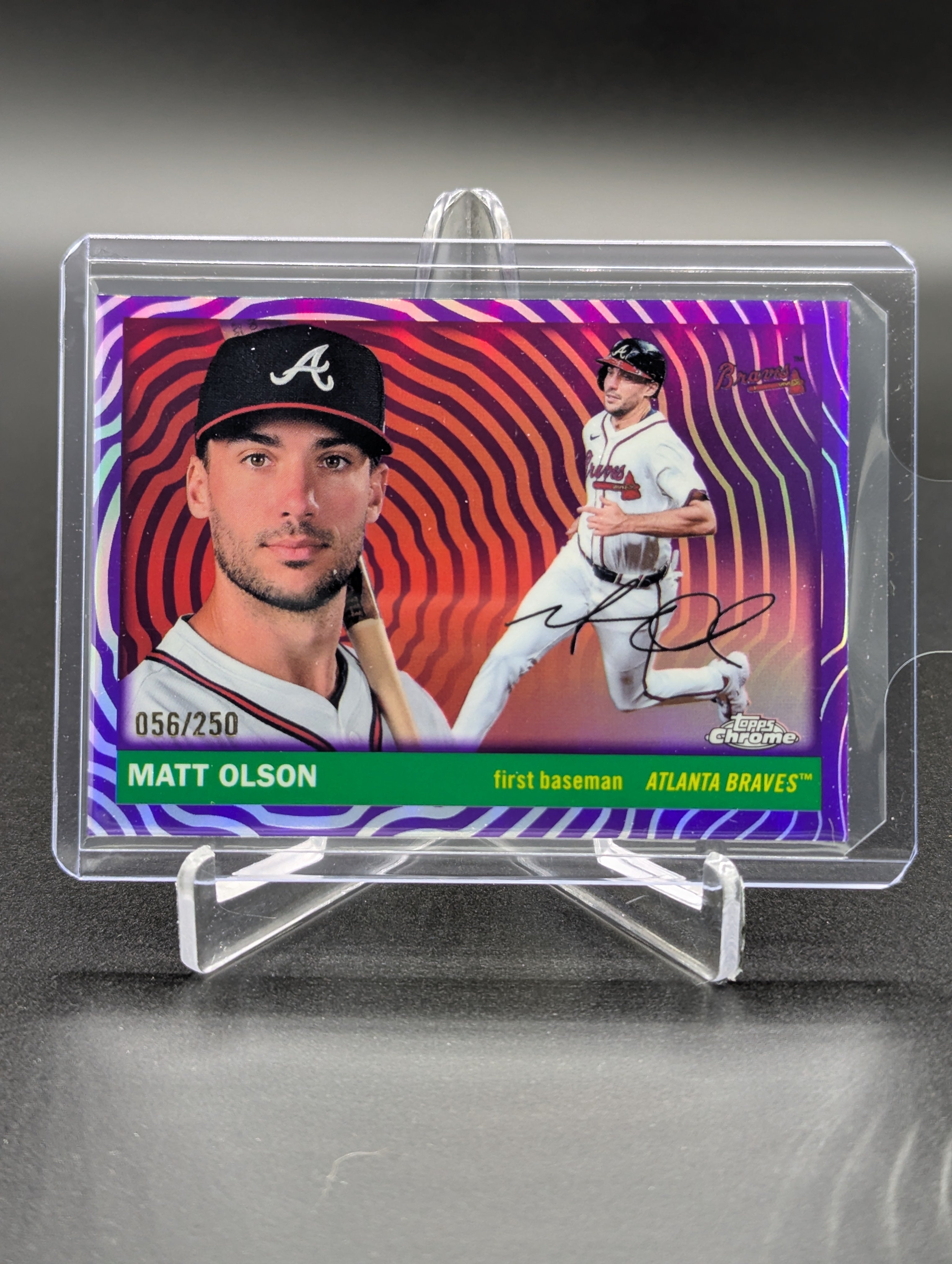 2025 Topps Chrome Platinum Vibration /250 #64 Matt Olson