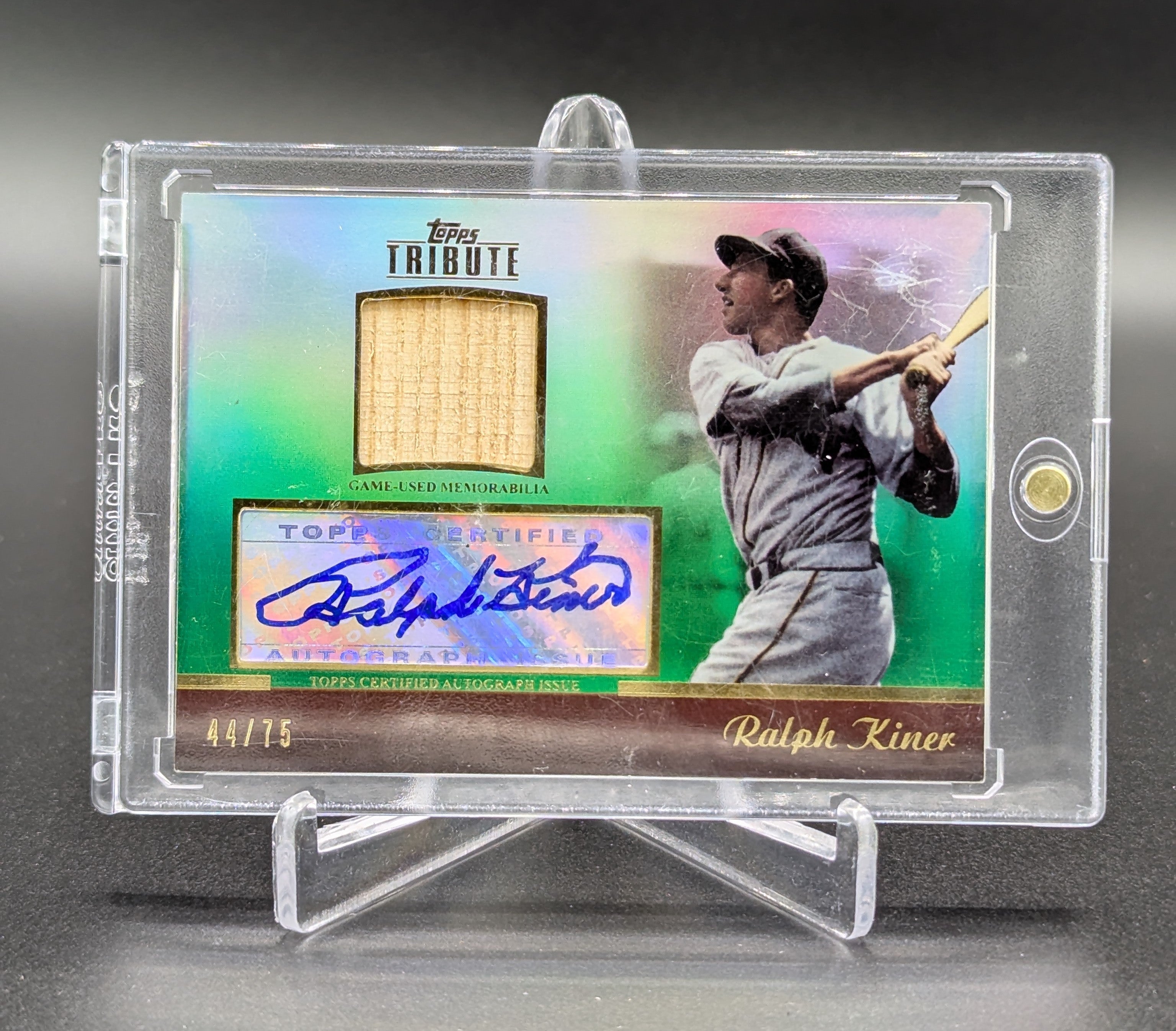 2011 Topps Tribute Inkable Accolades Green /75 #TAR-RK1 Ralph Kiner Pirates