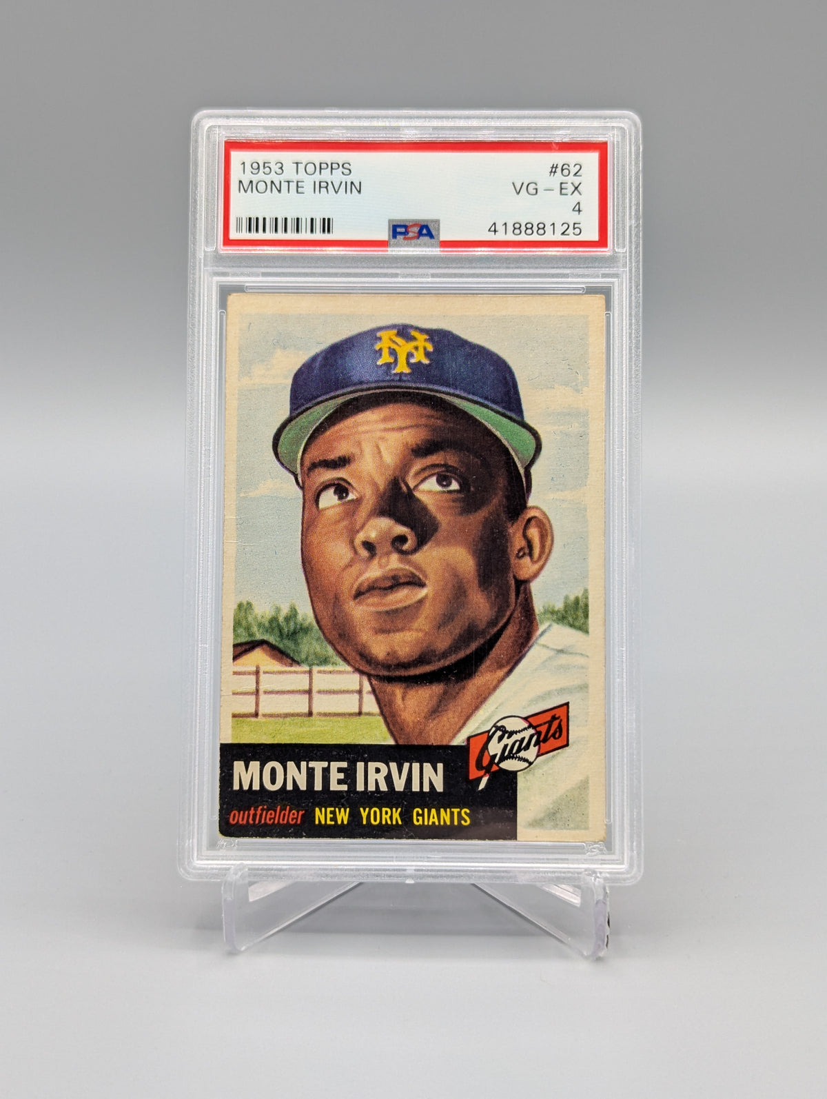 1953 Topps #62 Monte Irvin PSA 4 Giants