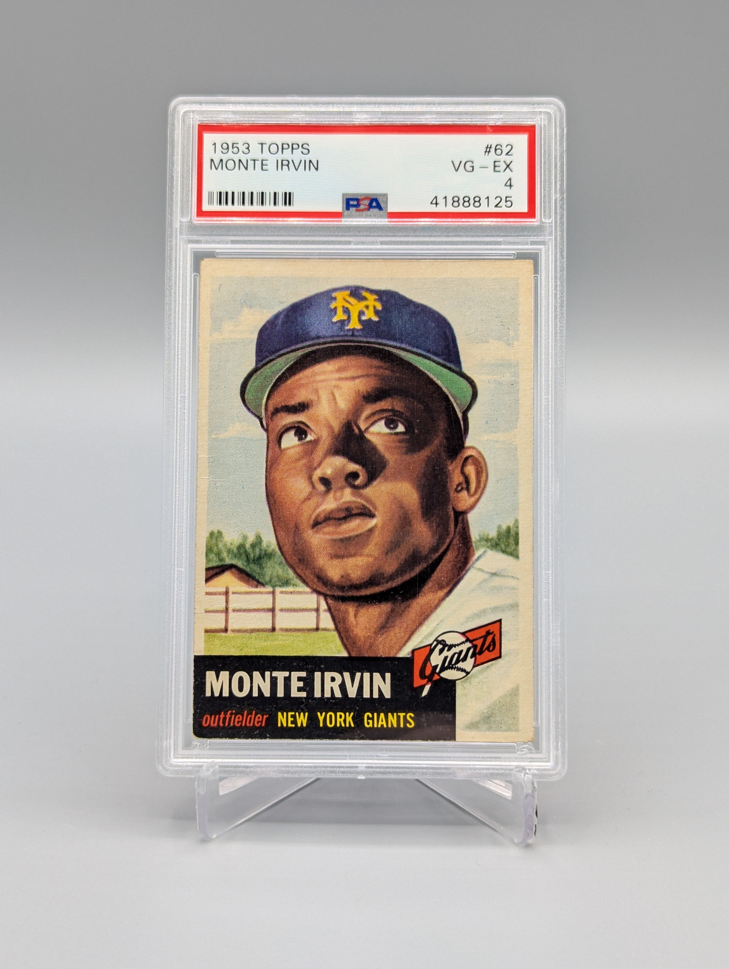 1953 Topps #62 Monte Irvin PSA 4 Giants